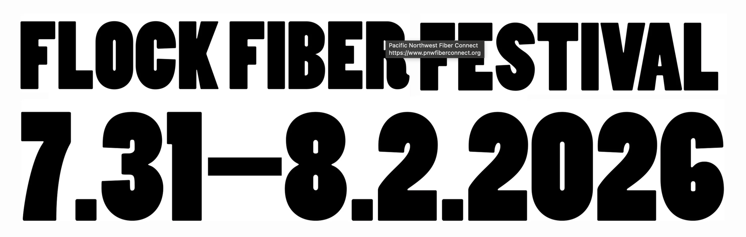 Flock Fiber Fest Save the Date