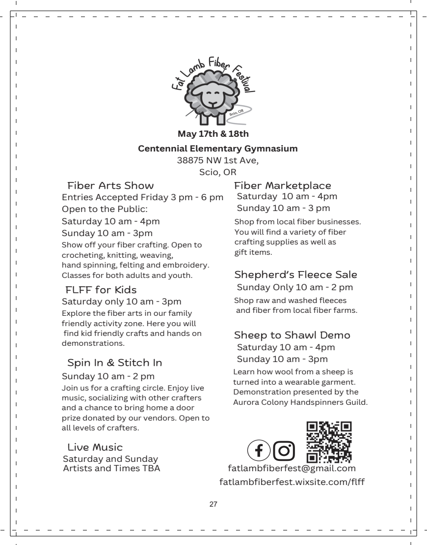 Fat Lamb Fiber Fest Scio 2026