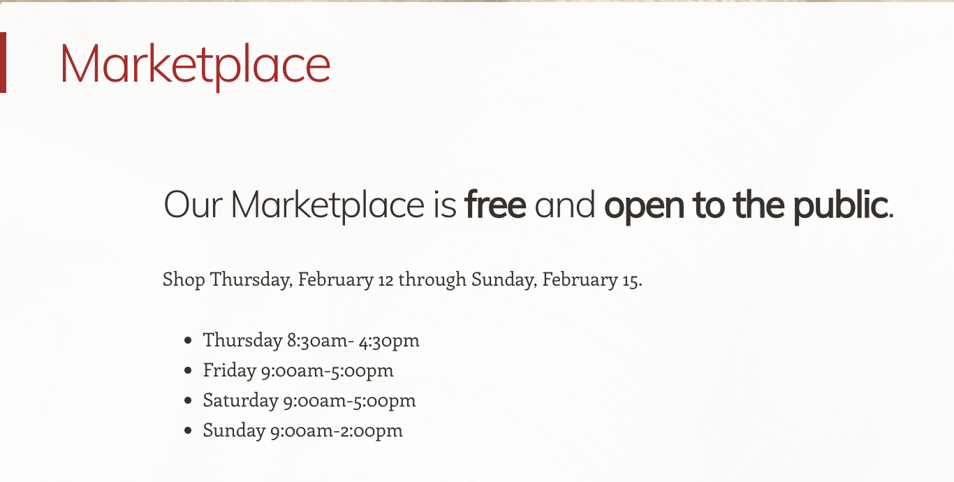 Red Alder Marketplace Hours