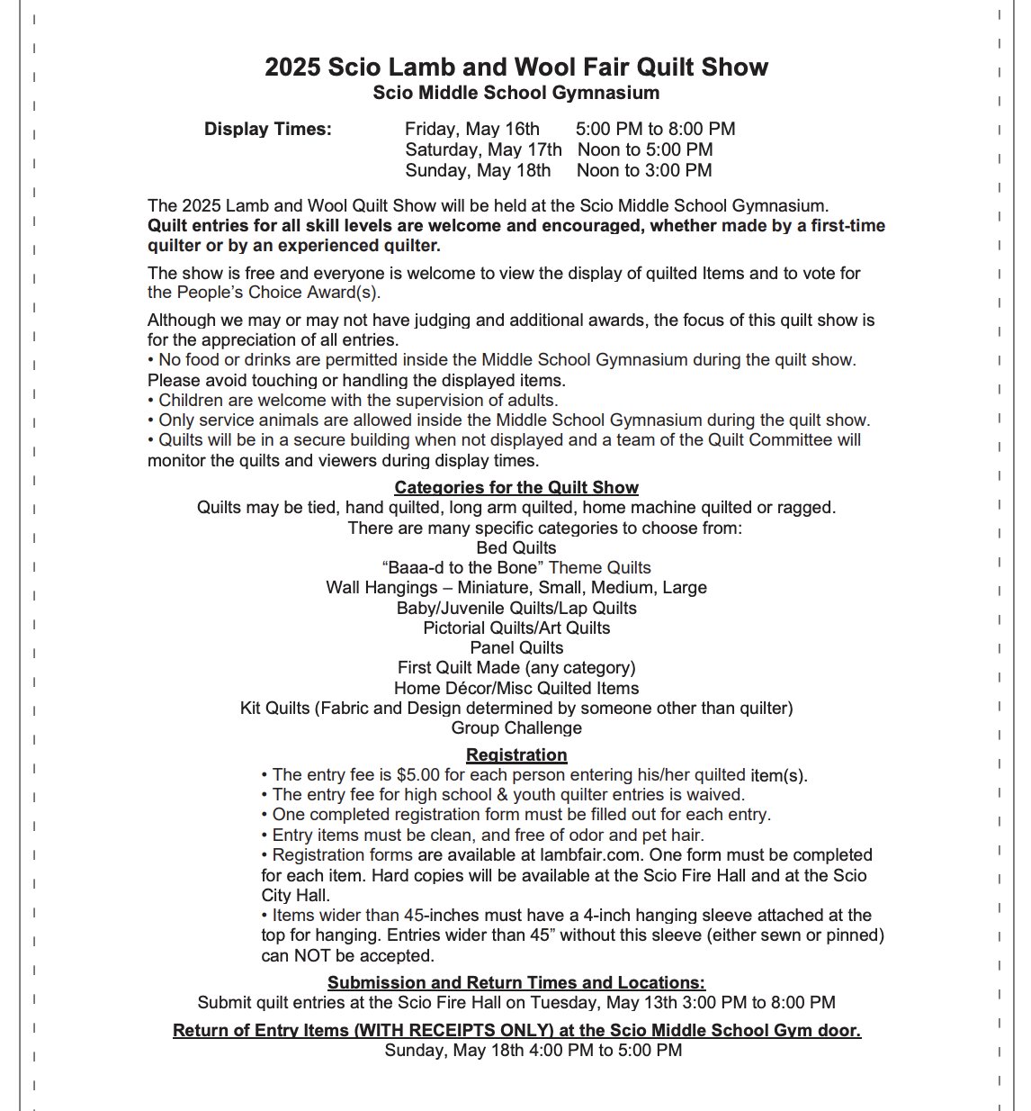 Quilt Show Scio 2026