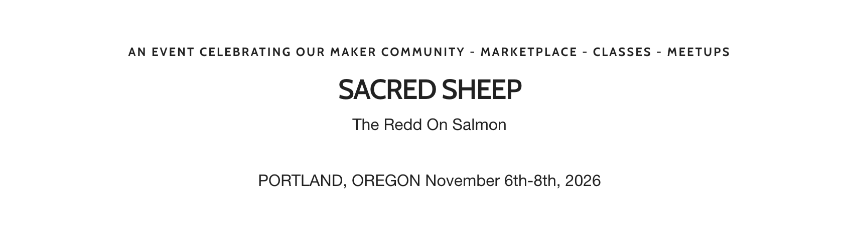 Sacred Sheep Info 2026