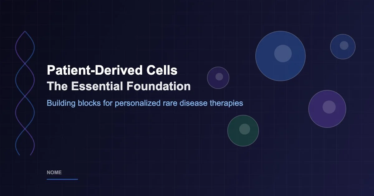 Patient-derived cells forming the essential foundation for personalized rare disease therapies