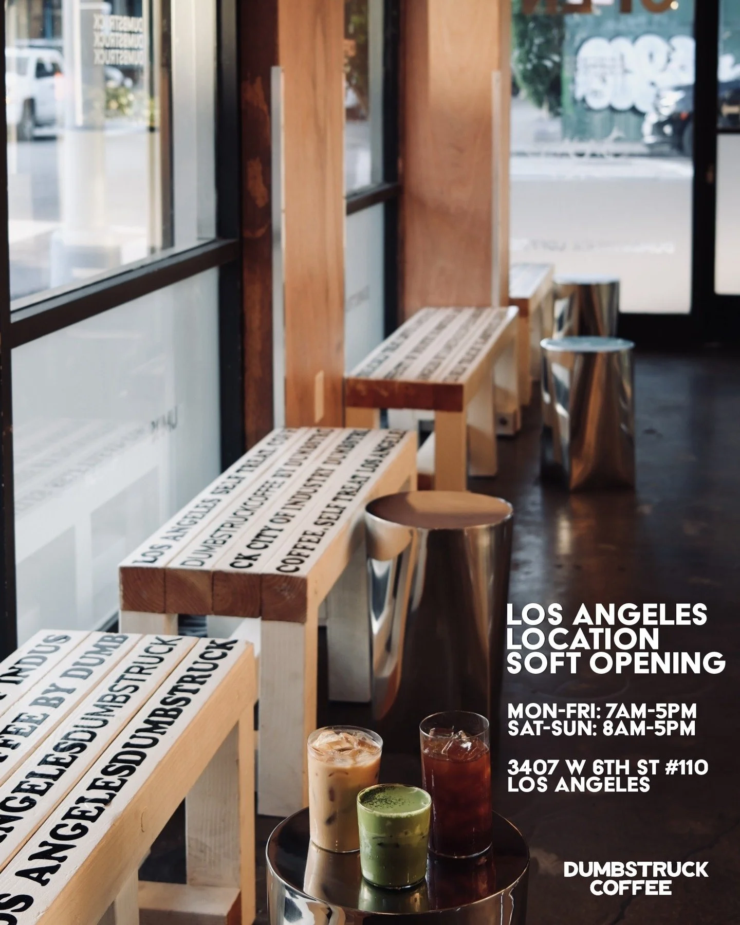 .
Los Angeles Location is now Open!  

⏱️Soft Opening Hours 
Mon-Fri: 7AM - 5PM 
Sat-Sun: 8AM-5PM  

📍3407 W 6th St #110 
Los Angeles CA 90026  

Limited Available Items 
Bakery Goods Available  

**2 Hour Limited Validated Parking Available! 
Free 