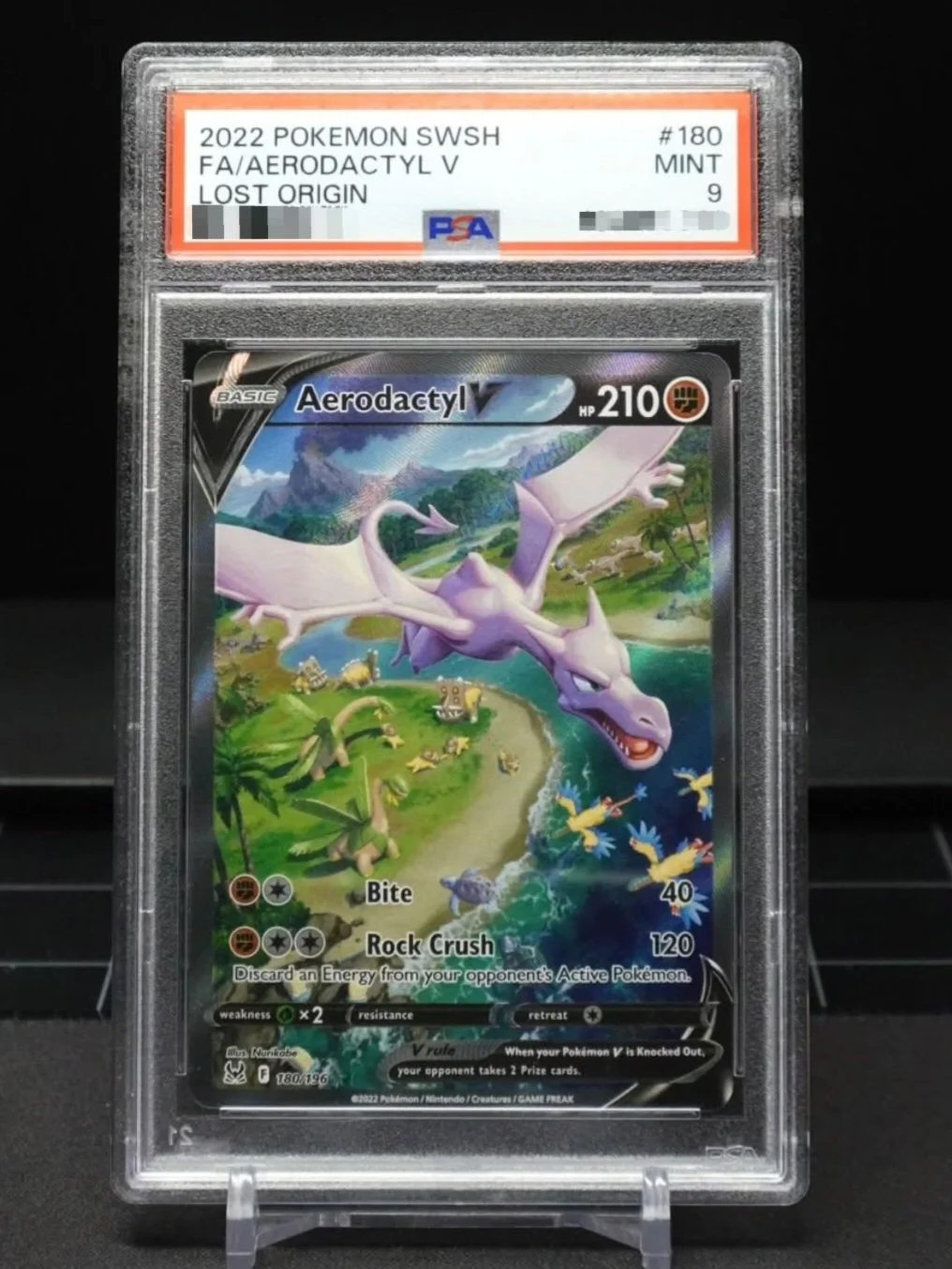 Aerodactyl V #180 - Lost Origin - PSA 9