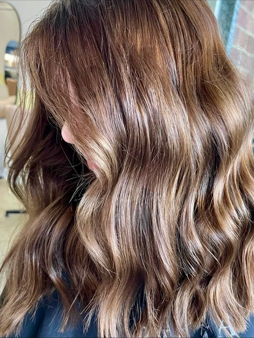 When your brunette era starts serving golden hour energy ☀️

Smooth, shiny, and blended to perfection by Danica🤎
@danica_bhavasalon 

#BhavaSalon #BrisbaneSalon #GlossyHair #BhavaVibes #BrunetteBlend