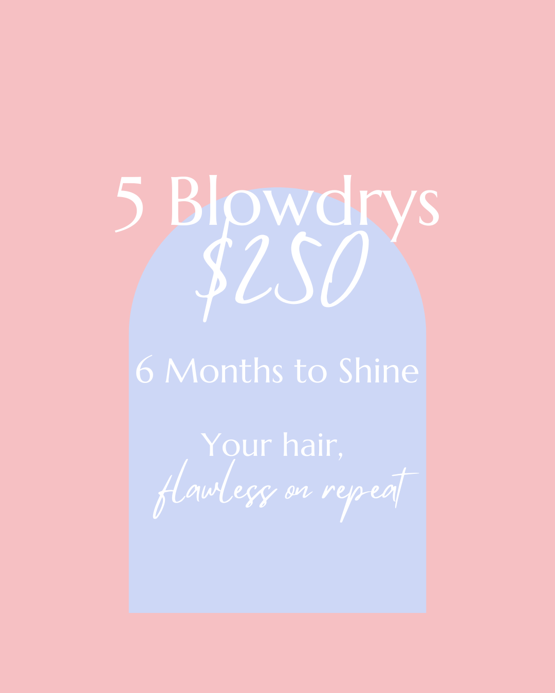 blowdry package $250 for 5 blowdrys brisbane hair salon