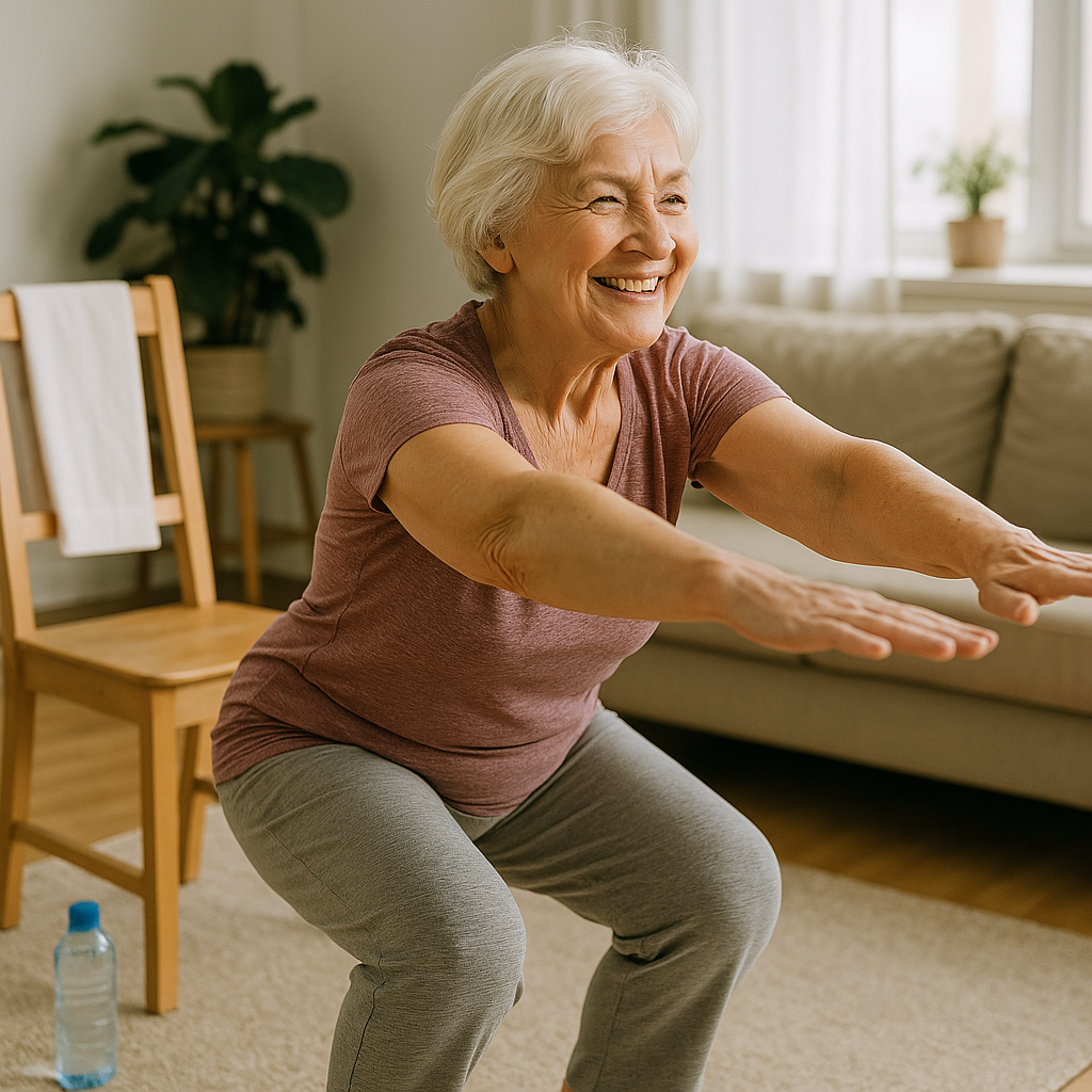 Rutina efectiva de ejercicios en casa para combatir la sarcopenia y ganar fuerza