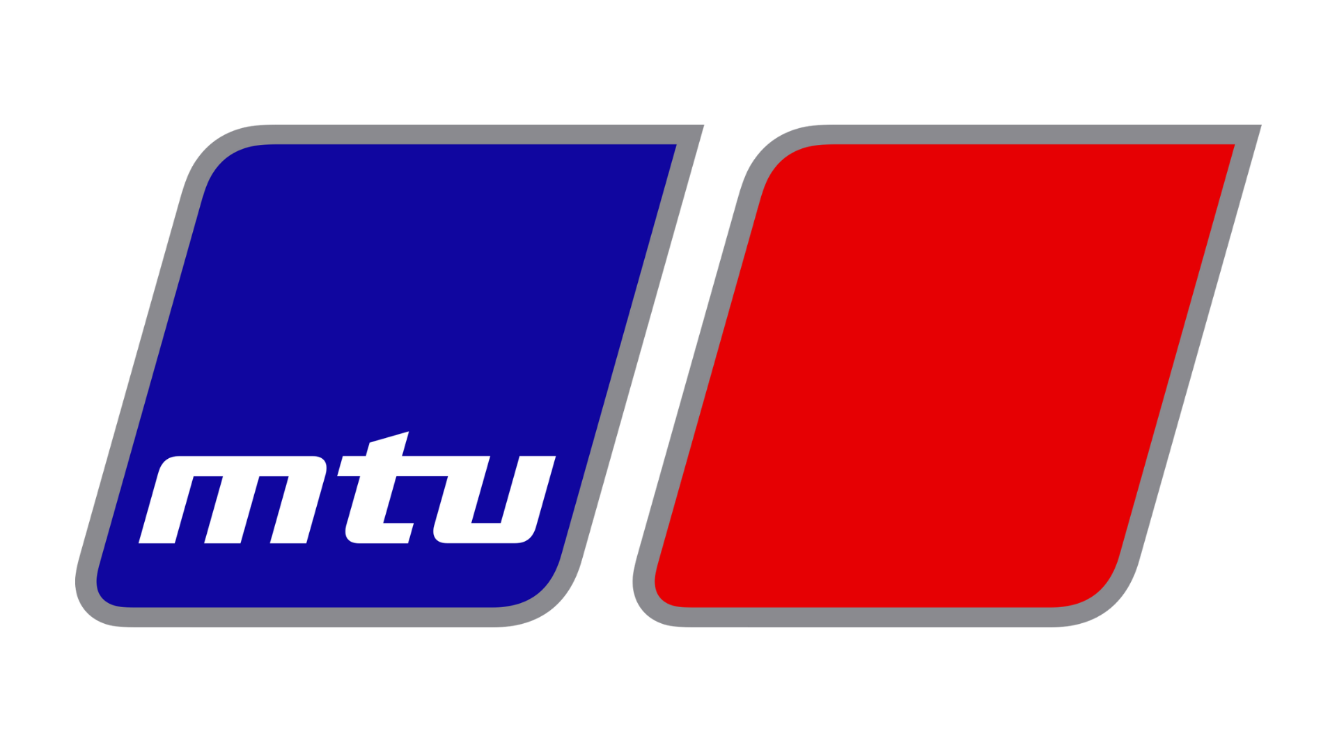 mtu Logo blau rot auf transparentem Hintergrund