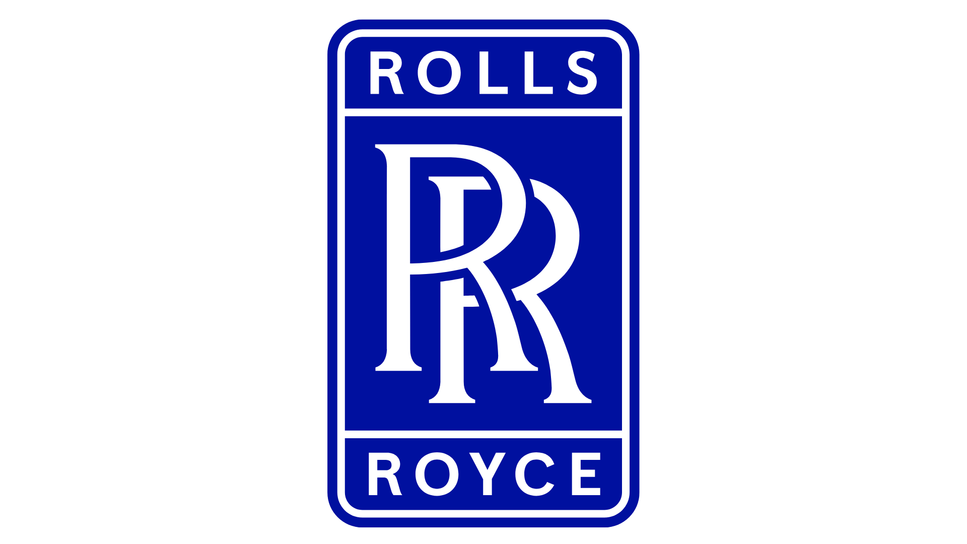 Rolls Royce Logo blau auf transparentem Hintergrund