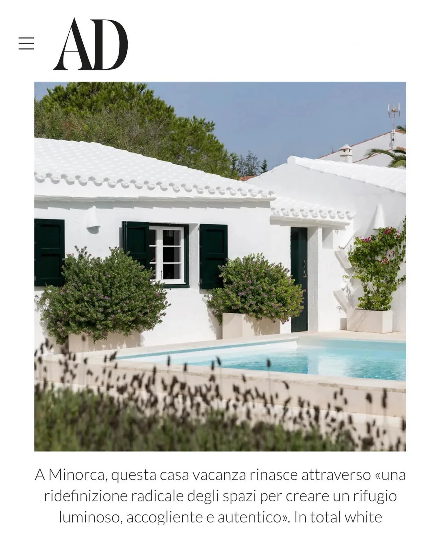 Thank you @ad_italia for the feature on our Menorcan Finca and to @francilongoni for the beautiful article!

Photography: @edmund_dabney 

Read the full article at https://www.ad-italia.it/article/casa-vacanza-minorca-rinasce-luce-pareti-bianche-nuov