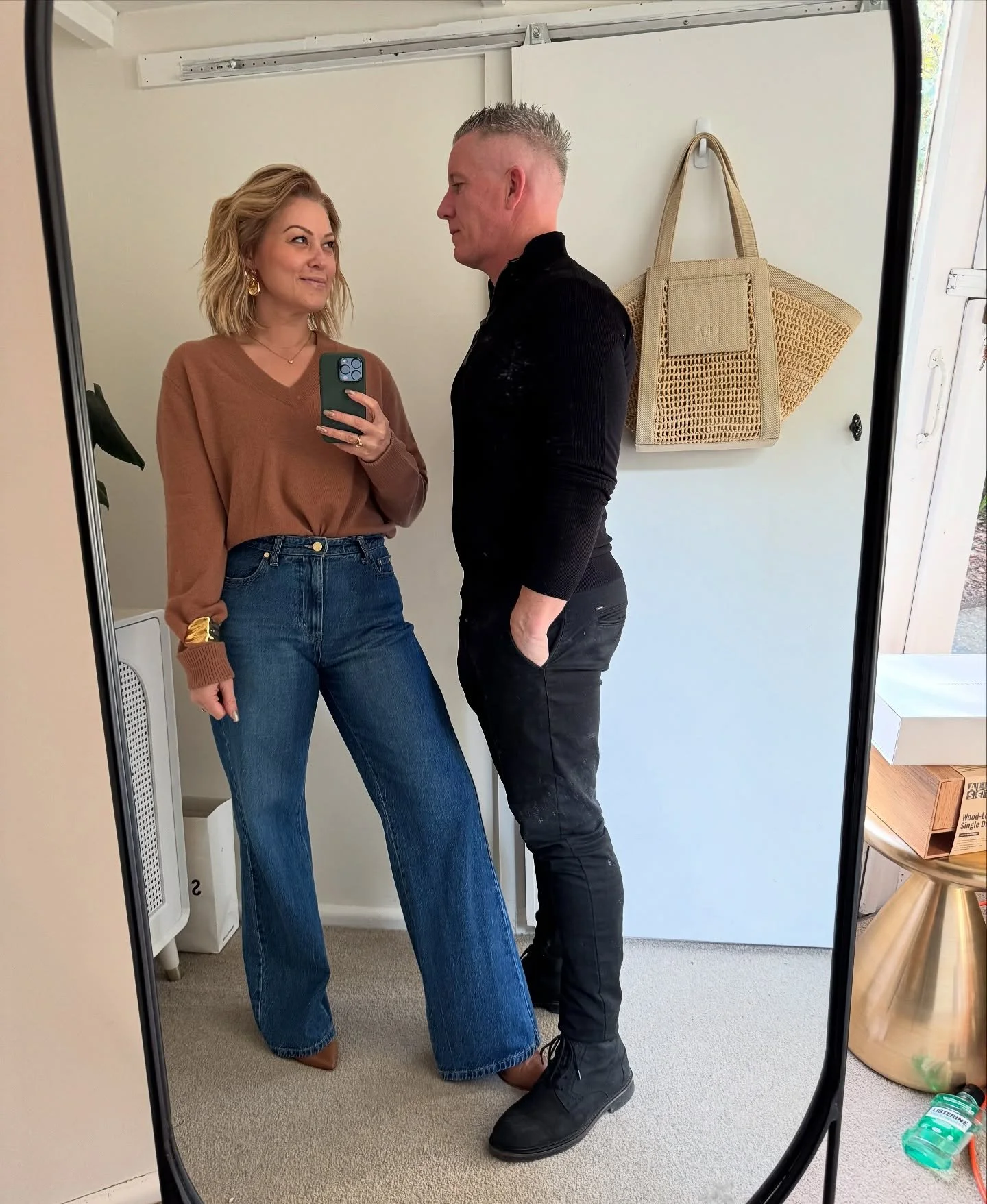 Asked hubby to jump in a photo with me yesterday.

He came in and just stared at me 🤭

He doesn&rsquo;t really love photos these days. But I&rsquo;ll take what I can and these made me happy even if he refused to look at the camera 📸 

Little us mom