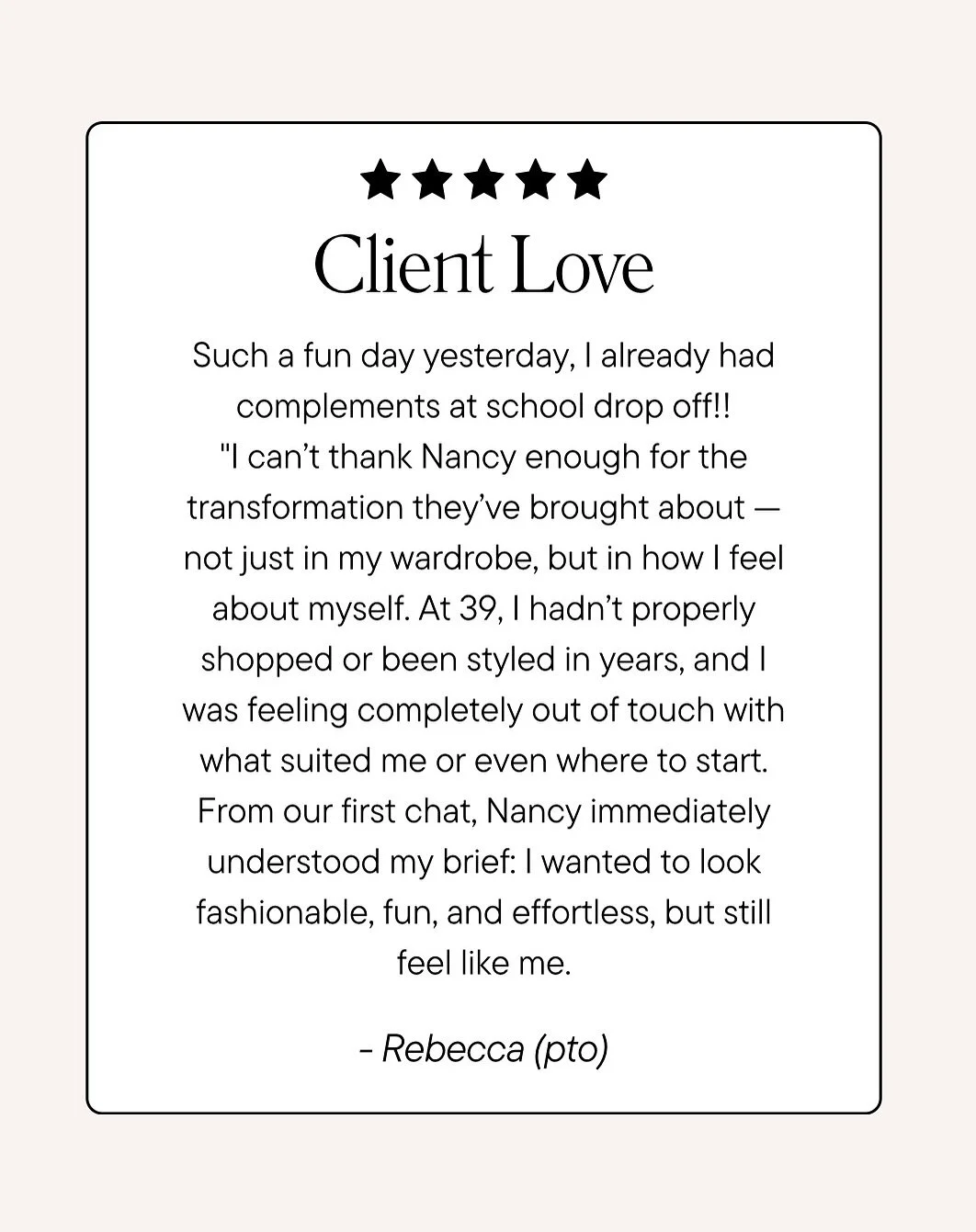 Client love for Nancy 🫶🏼