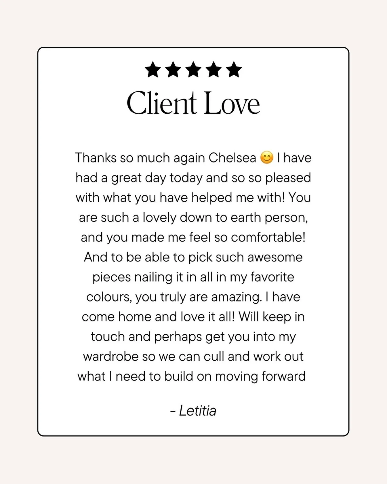 Beautiful words from a beautiful Christchurch client I had last year 🫶🏼

Thank you Letitia&hellip; You were a delight xx