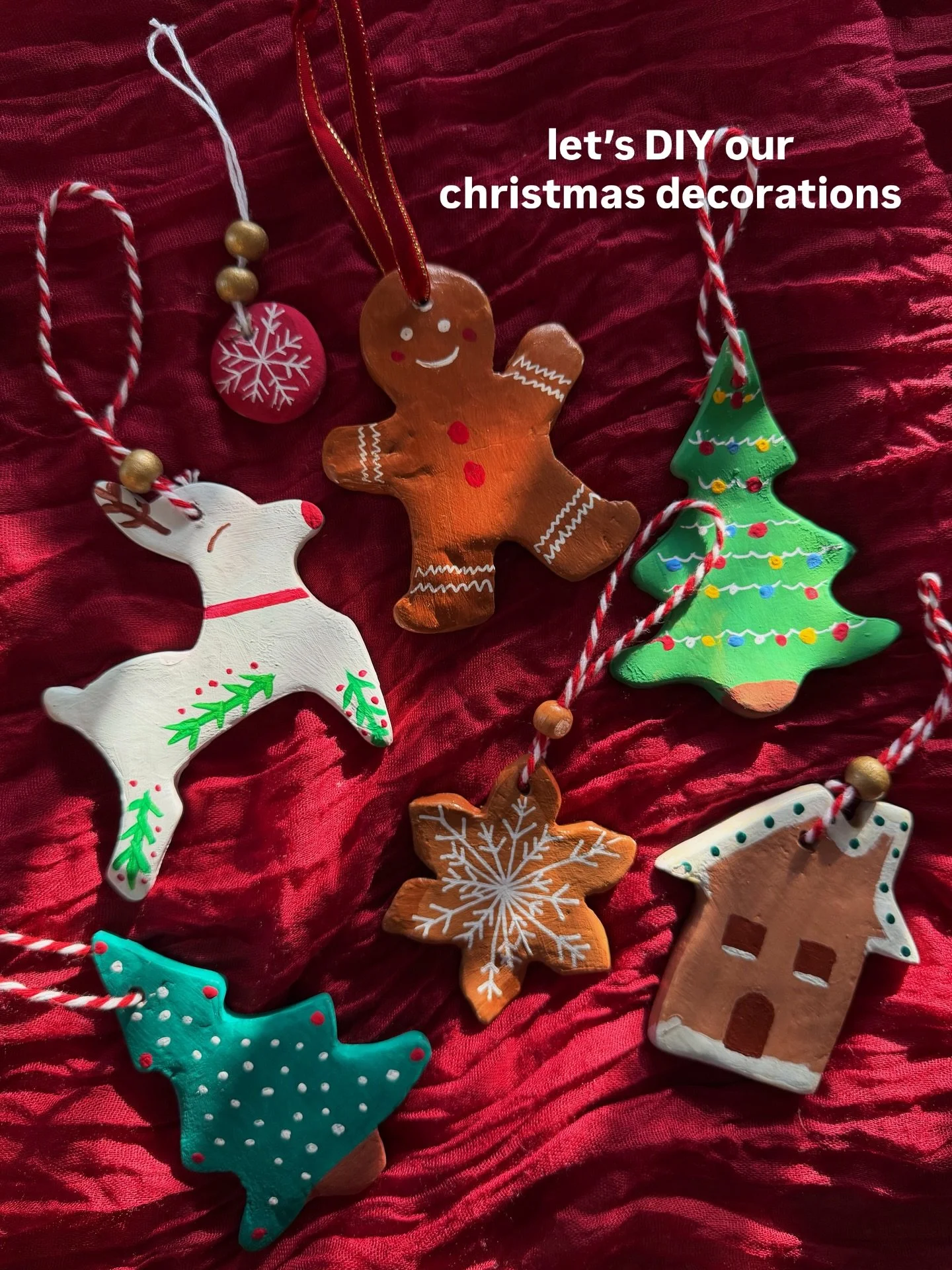 I will never buy a Christmas decoration again! 🤍🎄. We had such a cozy fun Christmassy weekend making these decorations, singing along to music &amp; generally just making a mess 😅 I really loved the idea of making our own decorations because not o