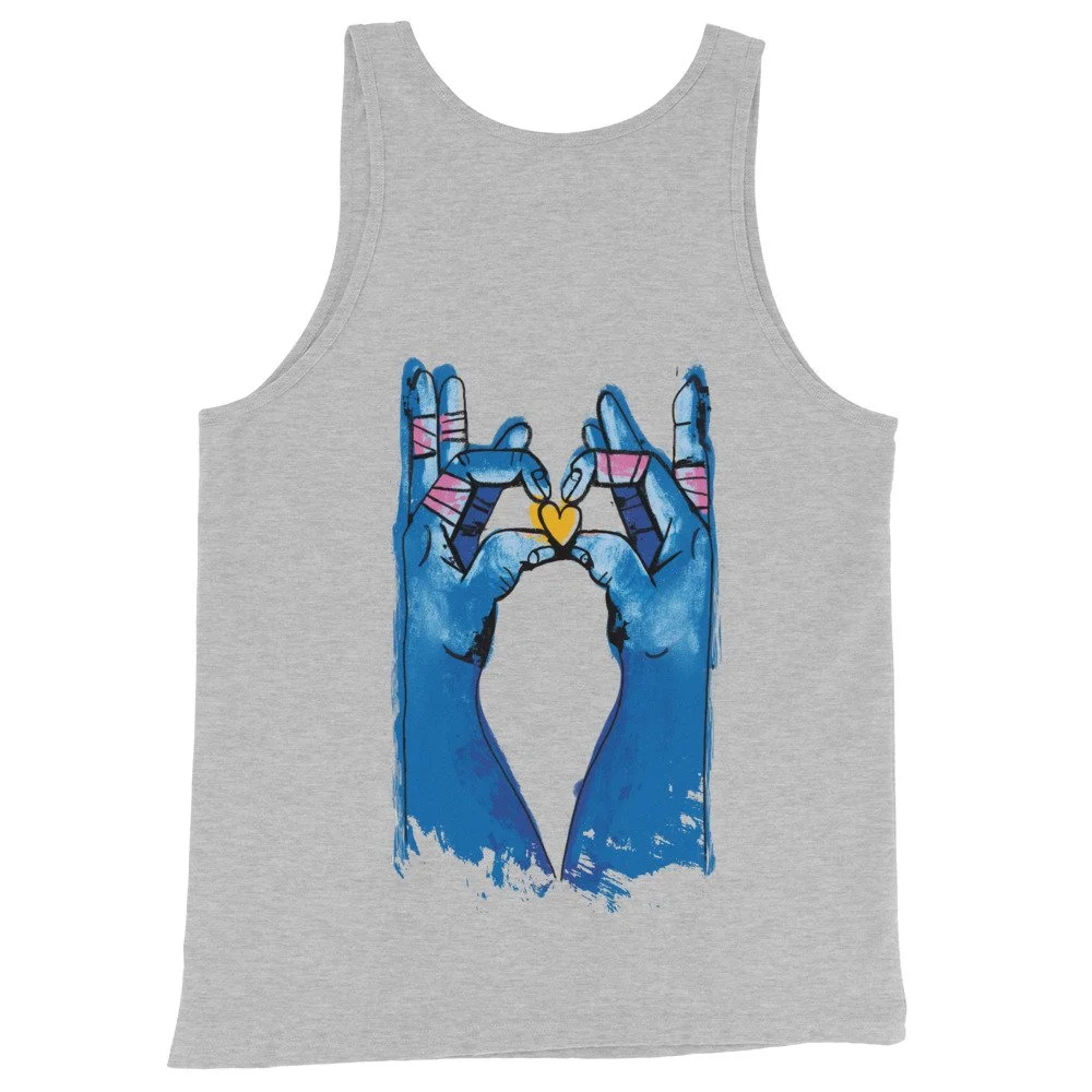 Get a Grip Vest (Blue Hands Design)