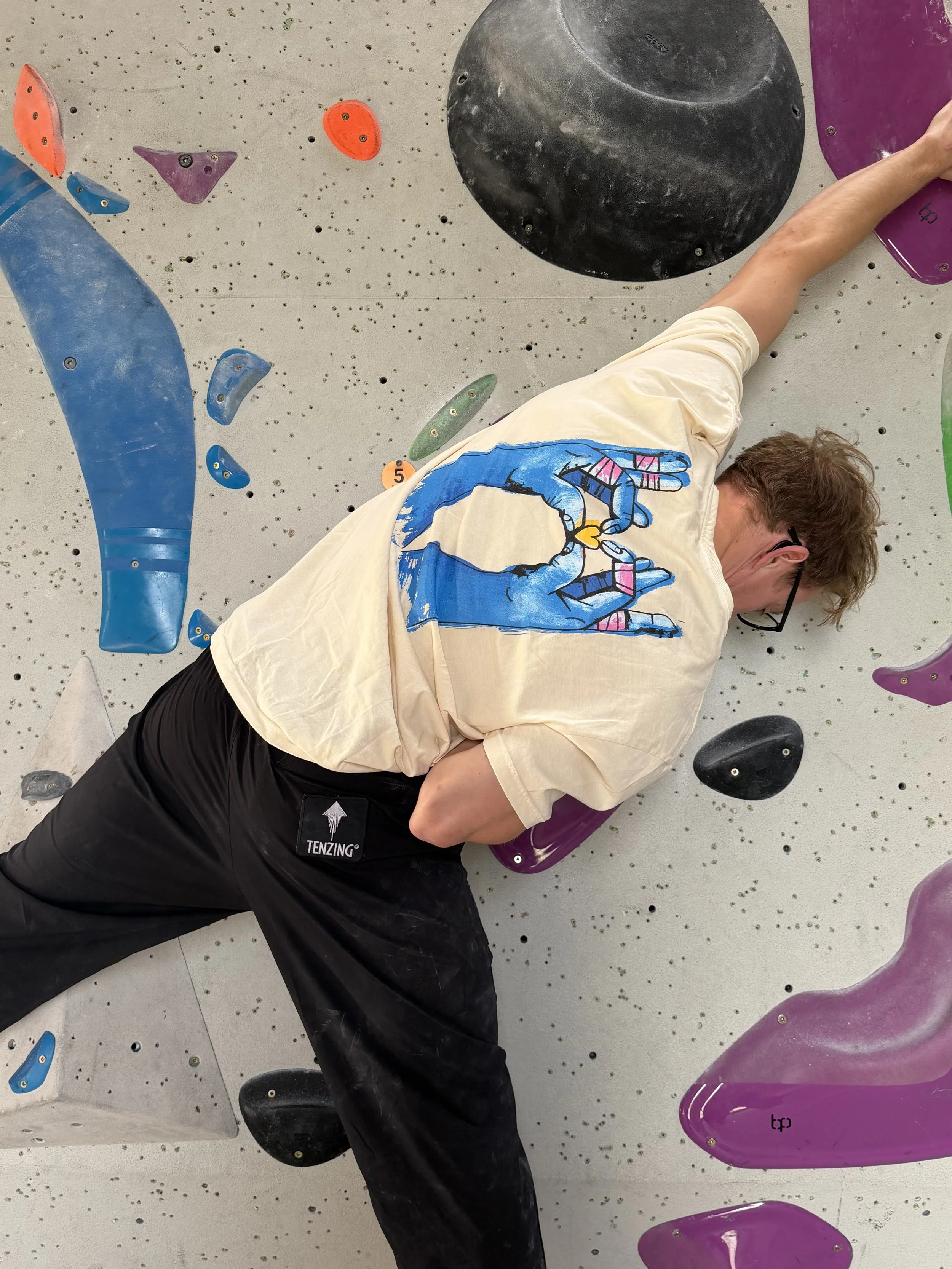 Get a Grip Tshirt (Blue Hands Design)