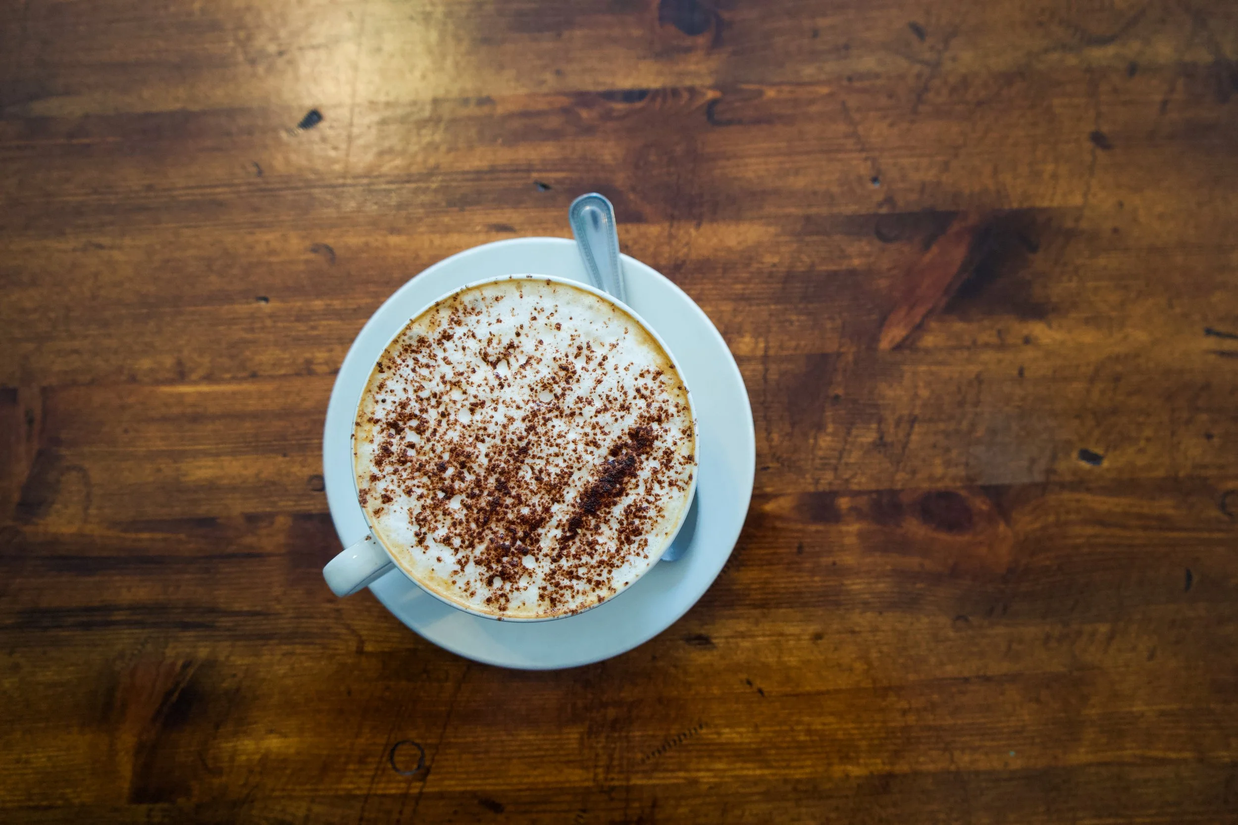 Cappuccino at Giraffe Café on South Street, Perth