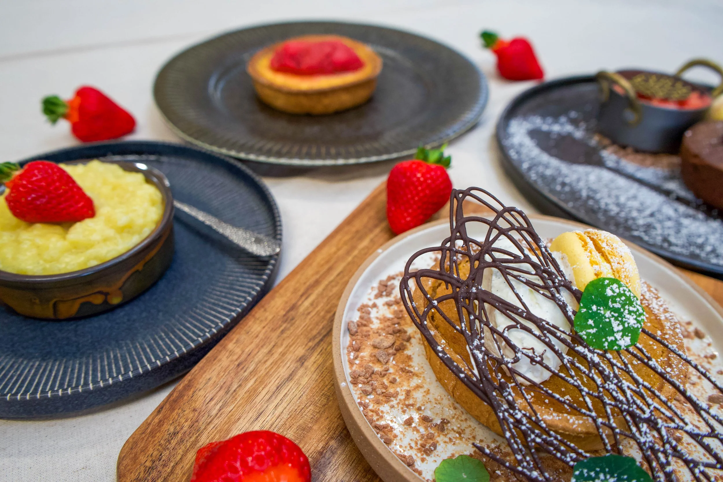 Selection of desserts available as gourmet ready meals from Giraffe Kitchen, Perth