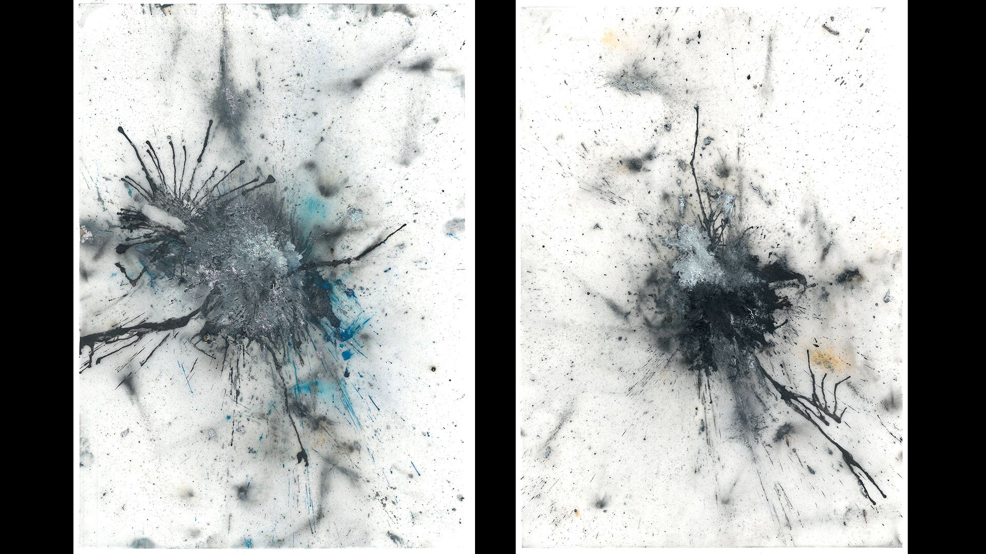 Anna Gabriele
TIDALAIR
2015
___
installation
100x paintings: oil, metal, ink, explosives on tracing paper
shark teeth, clay, acrylic resin, ink, vulcanic sand, debris
sound