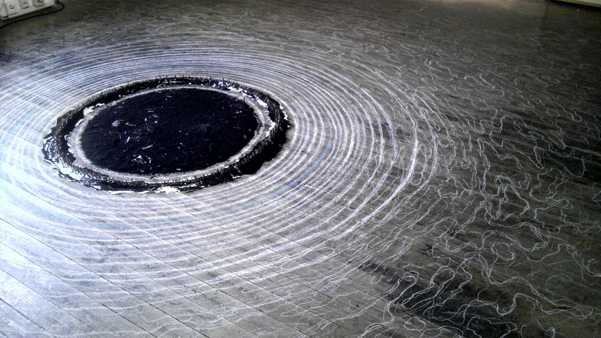 Anna Gabriele
TIDALAIR
2015
___
installation
100x paintings: oil, metal, ink, explosives on tracing paper
shark teeth, clay, acrylic resin, ink, vulcanic sand, debris
sound