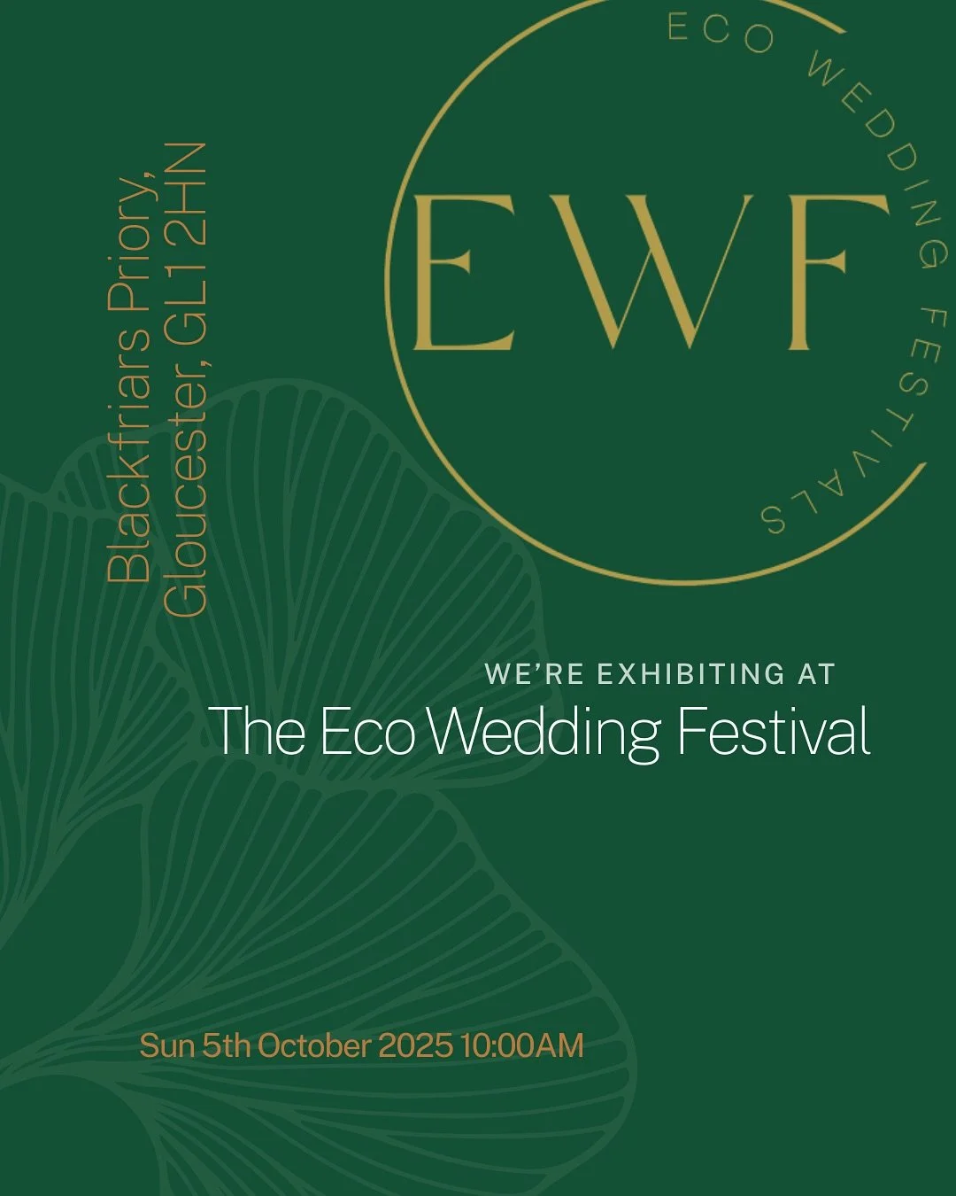 I am excited to be exhibiting at the eco wedding festival @blackfriarspriory in October! I&rsquo;m really looking forward to meeting lots of lovely like minded people who would like a beautiful yet sustainable wedding 
@ecoweddingfestivals @visitglou