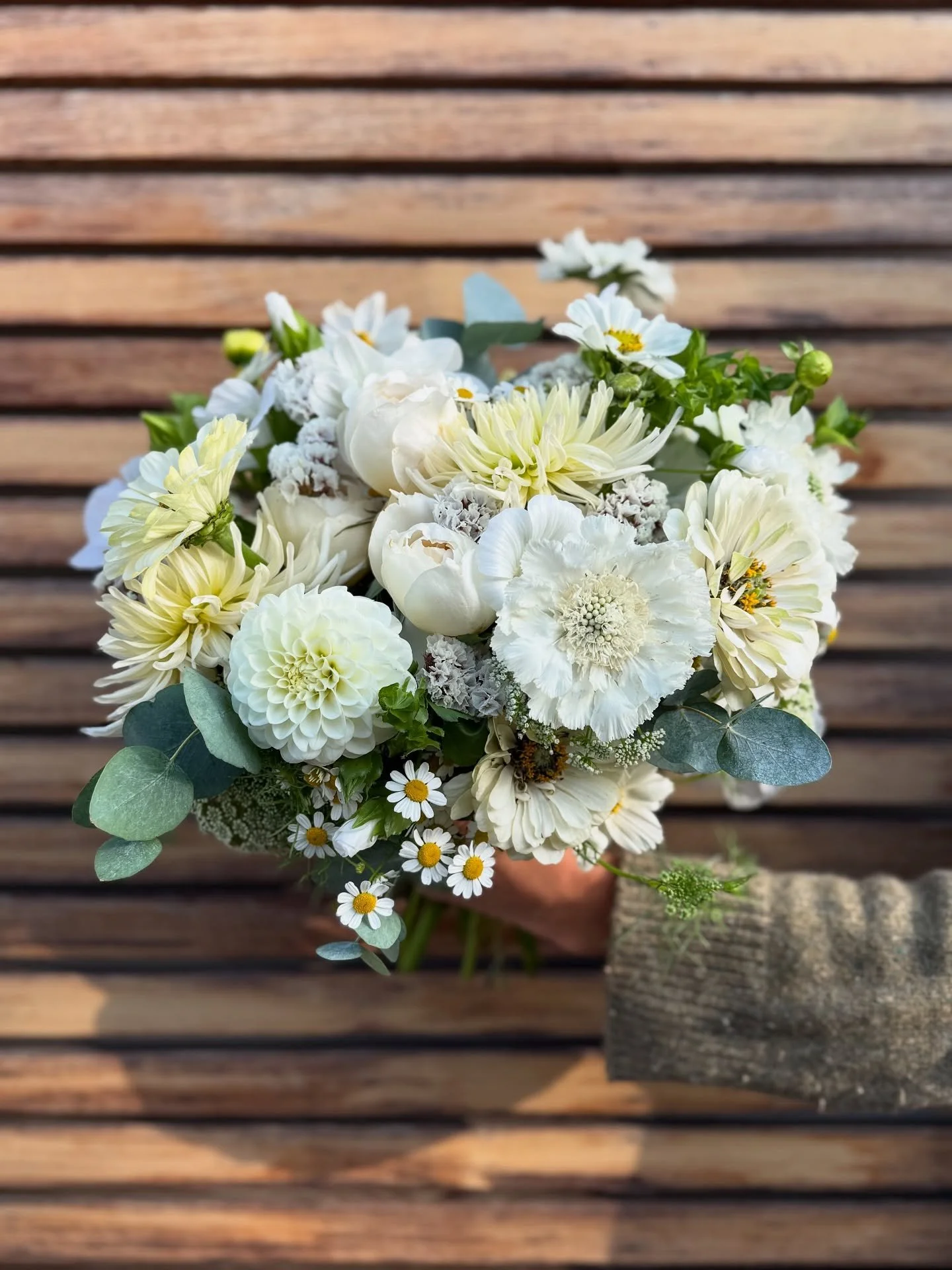 I had such a lovely day creating the flowers for C and her bridesmaids, and the buttonholes for the boys. A classic colour palette and beautiful British flowers, what more do you need?! 
I&rsquo;ve said it before - but no wedding is too small. I&rsqu