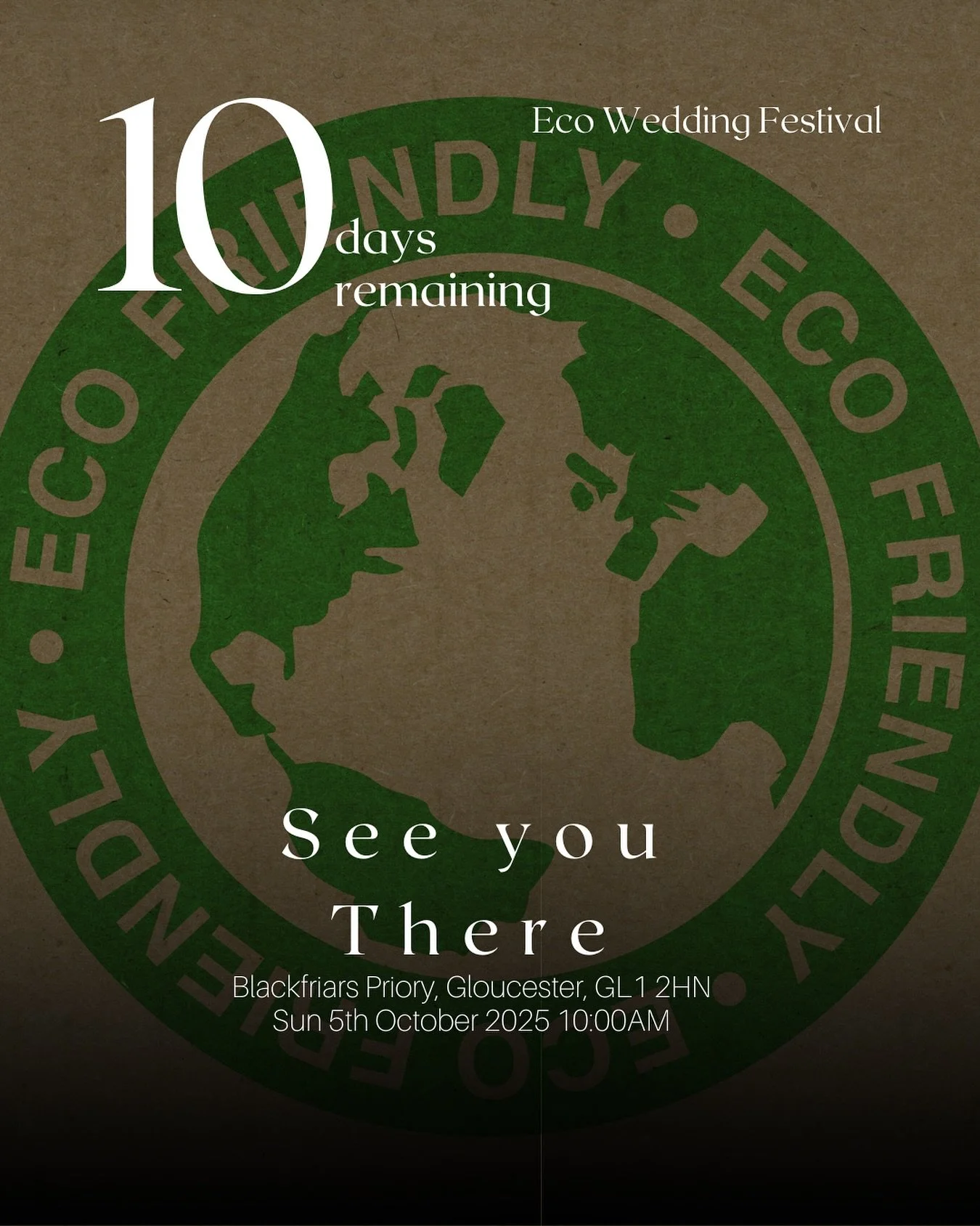 10 days until the @ecoweddingfestivals at @blackfriarspriory , I can&rsquo;t wait to meet lots of people and talk about sustainable floristry, and what I am doing to be as sustainable as I can be, and to meet like minded suppliers too! 
Book your tic