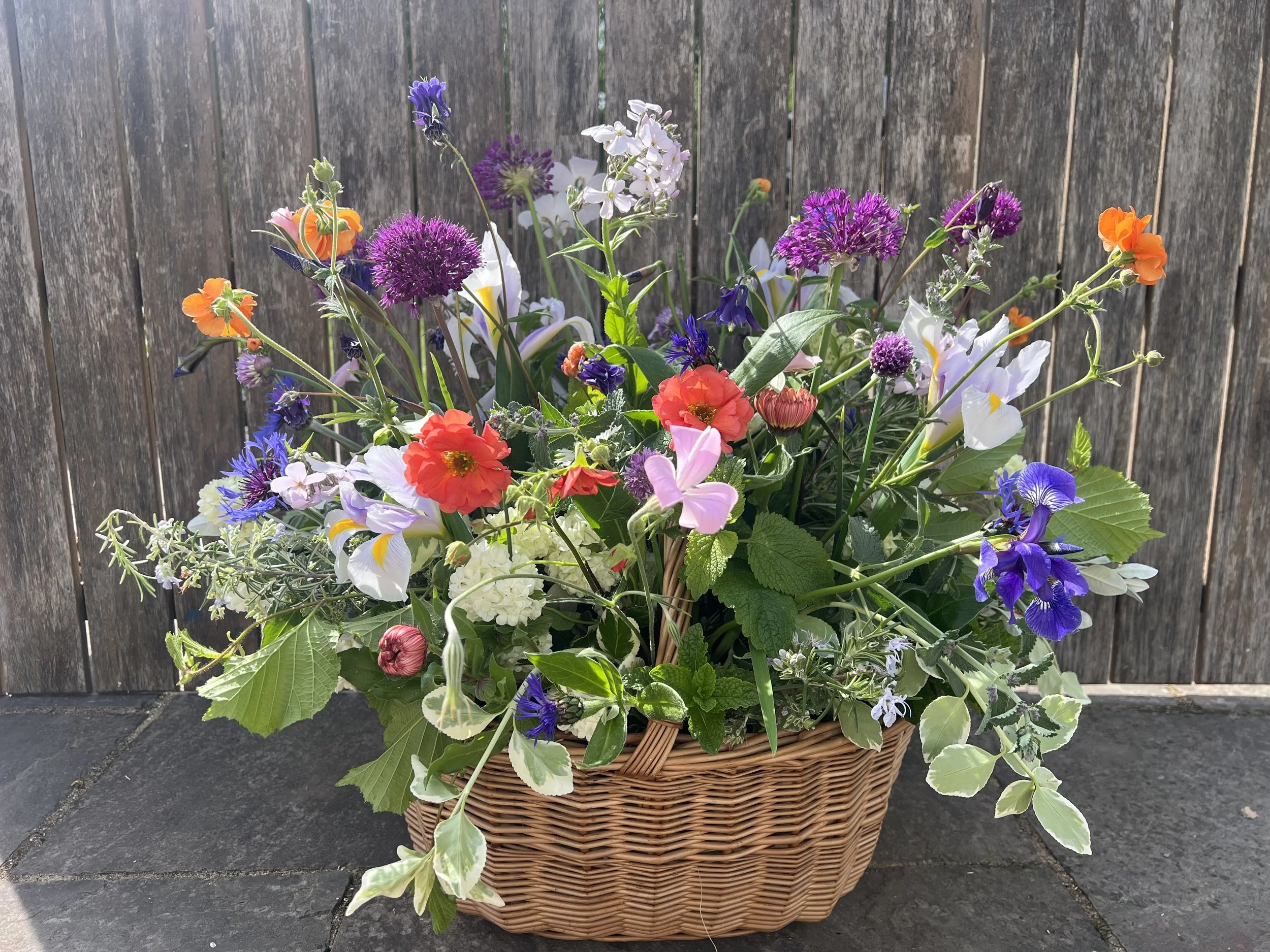 Summer Basket of Flowers