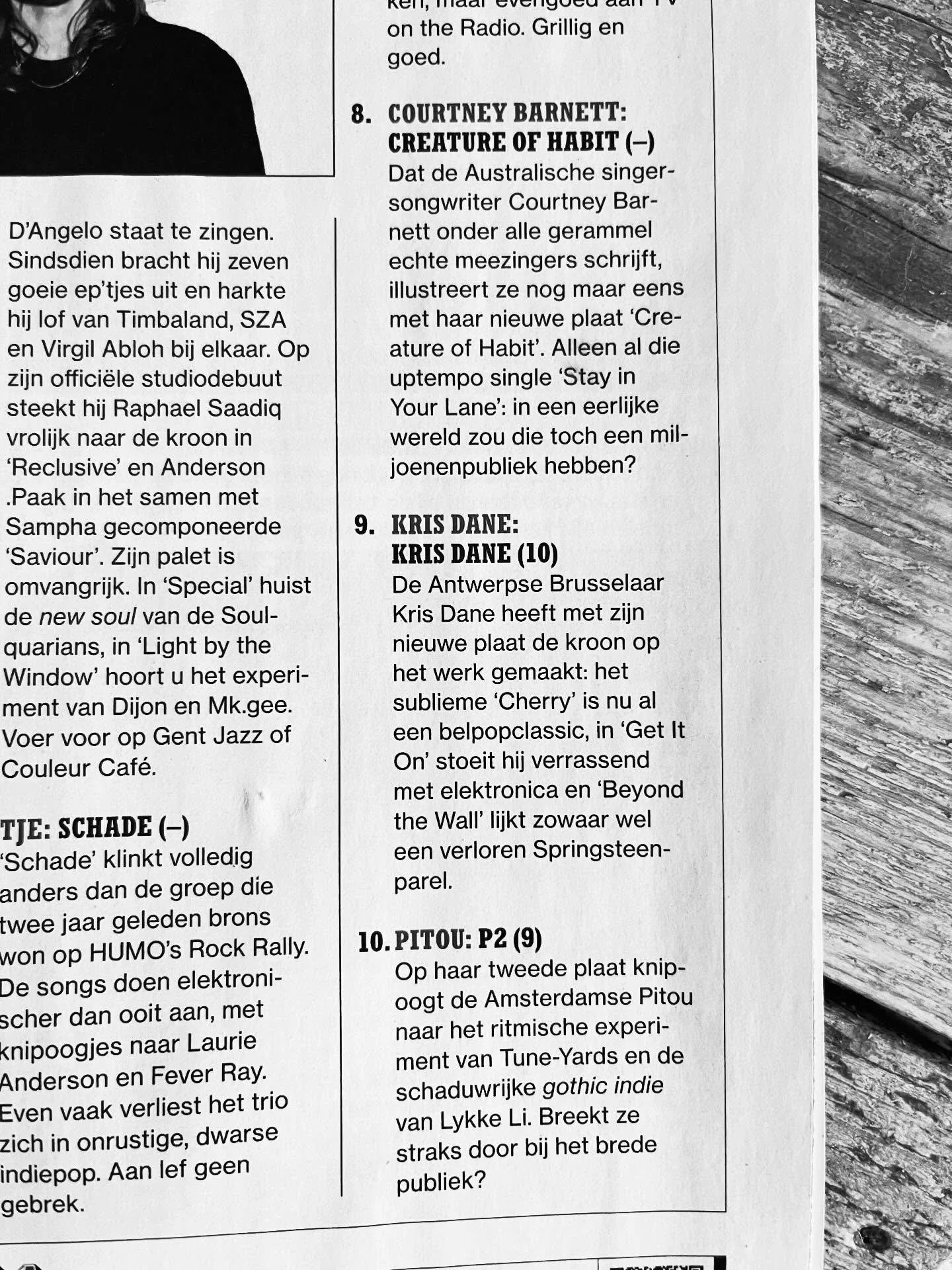 Yes yes! 🔥 Thanks @humo.be for featuring my new record in your top 10 - twice 🫶 

#humo #belpop #krisdane #belgischemuziek #newalbum