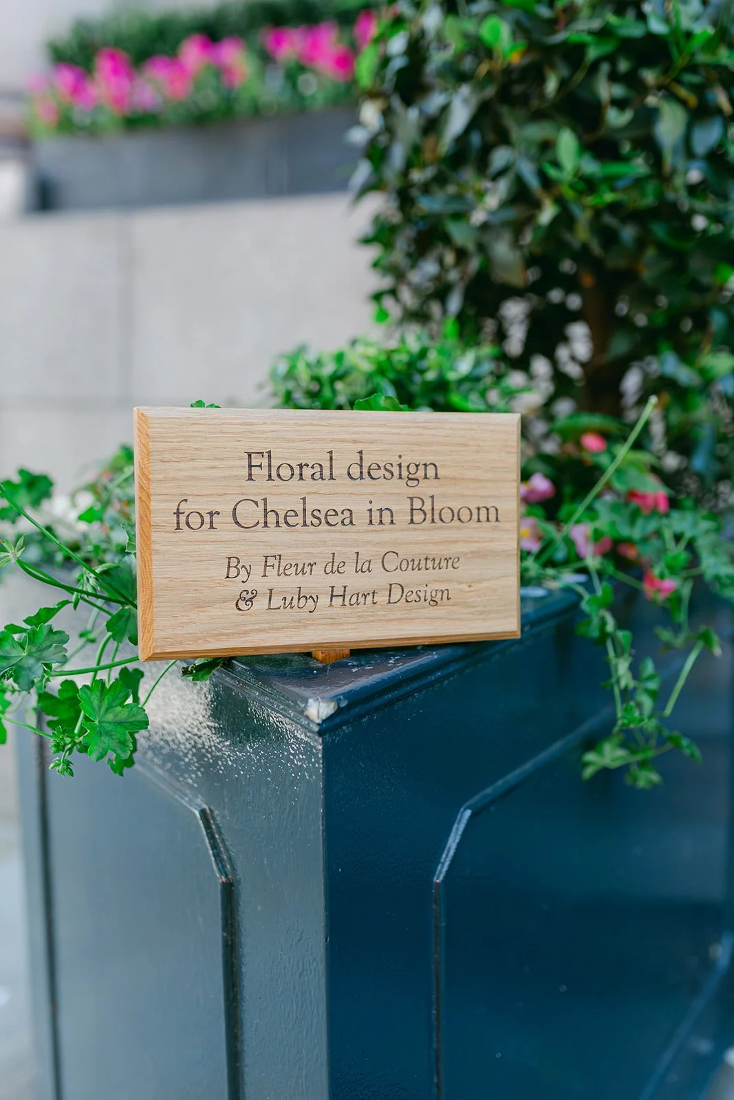 Full Chelsea in Bloom installation by Luby Hart Design