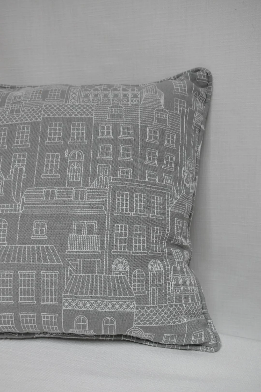 Handmade Berkeley Square Linen Cushion with Piping