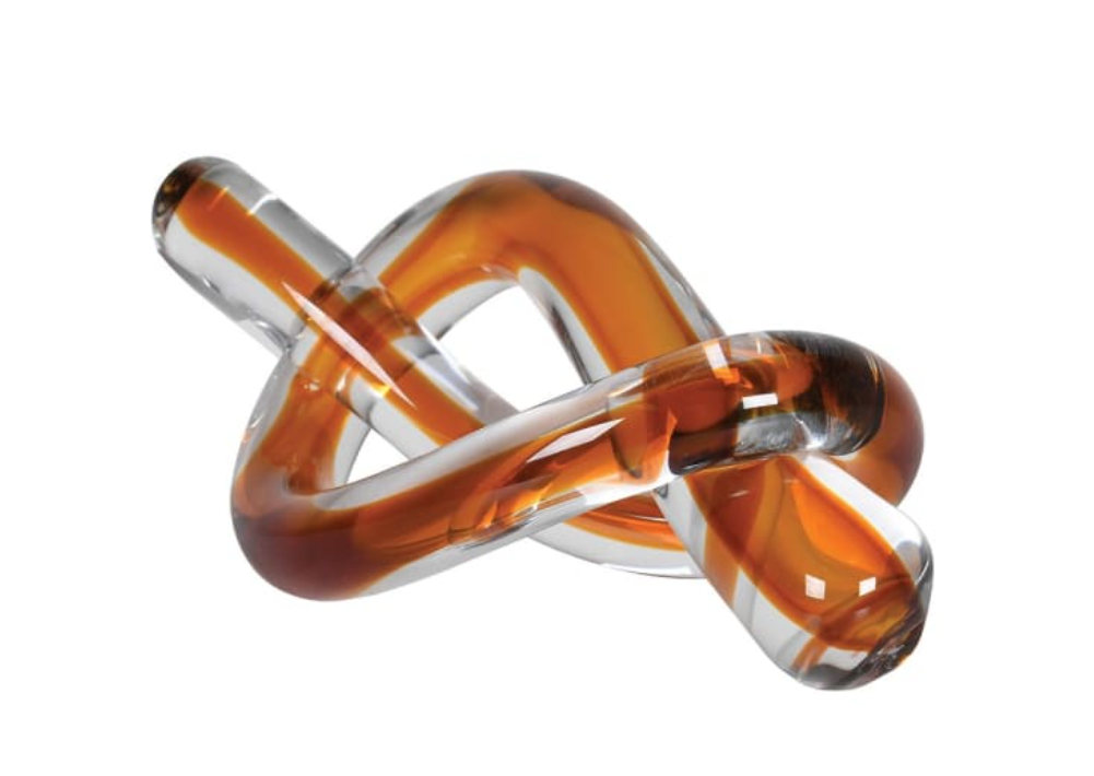 Amber Twisted Glass Knot