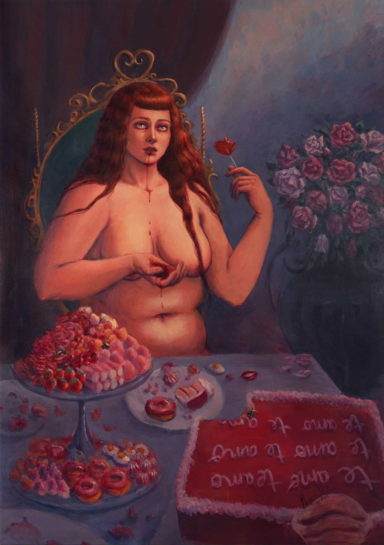 "Penitencia - Te amo" Acrílico s/lienzo 120x170cm, 2025
