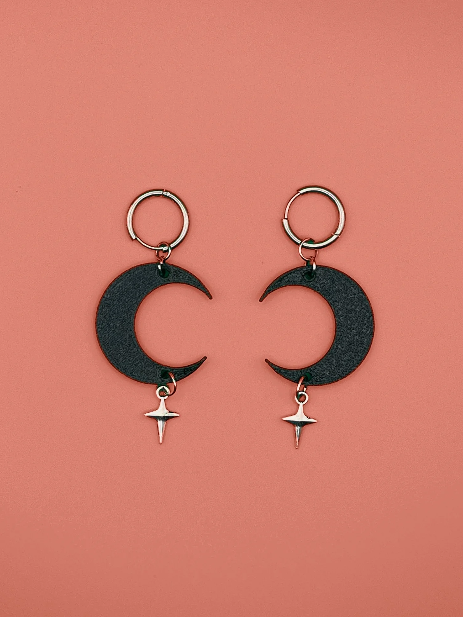 Pendientes "Luna negra"
