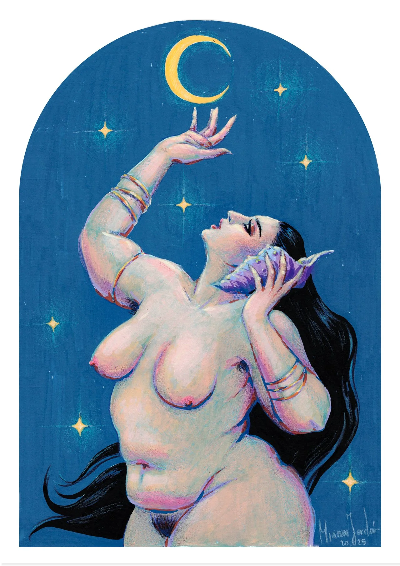 Ritual. Ilustración para Agenda comadre, 2025.