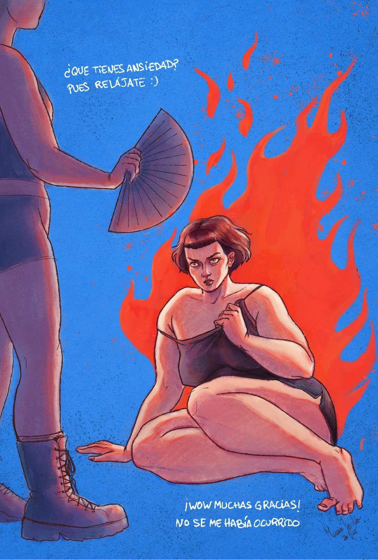 Ansiedad. Ilustración digital, 2025