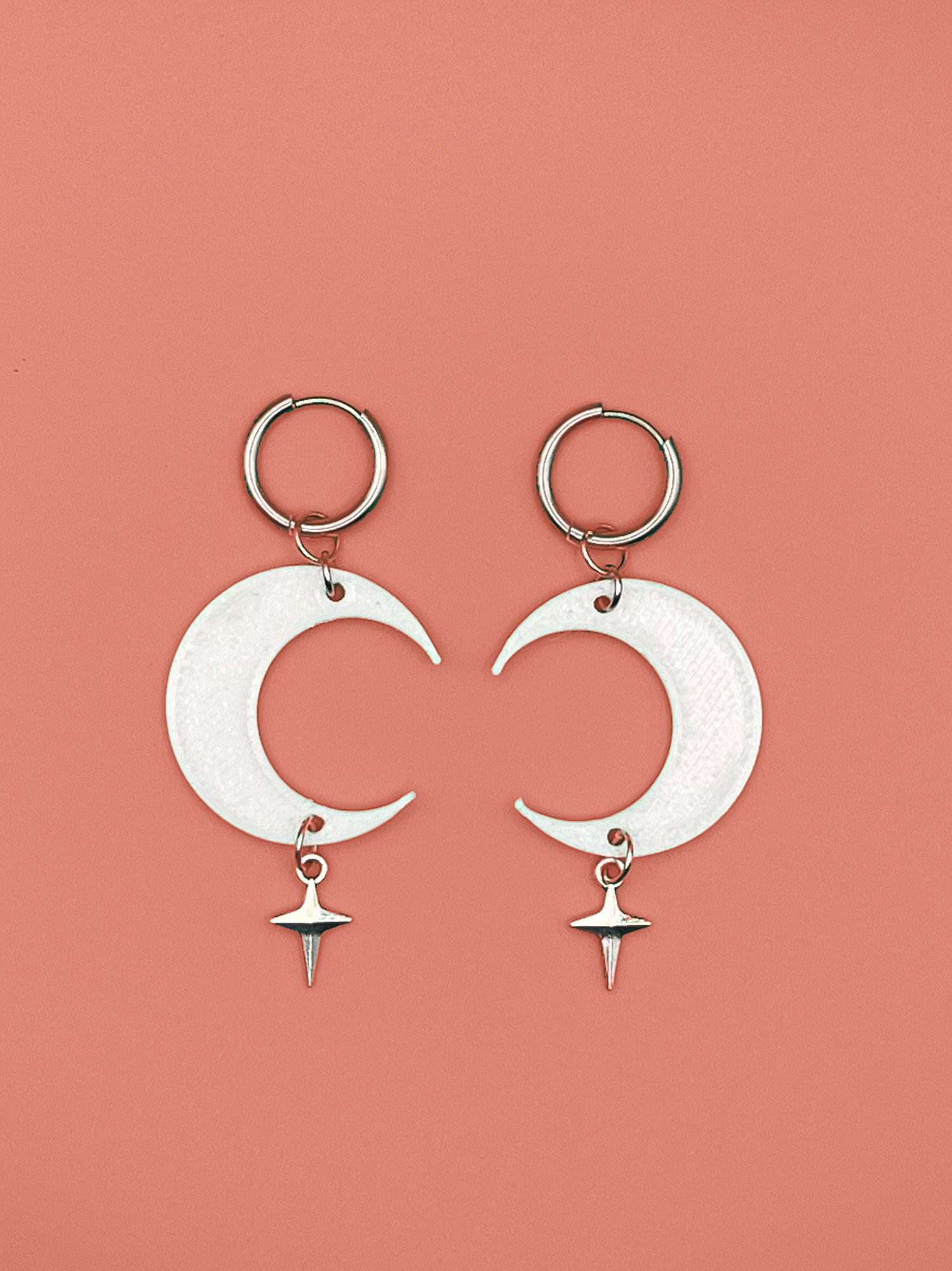 Pendientes "Luna blanca"