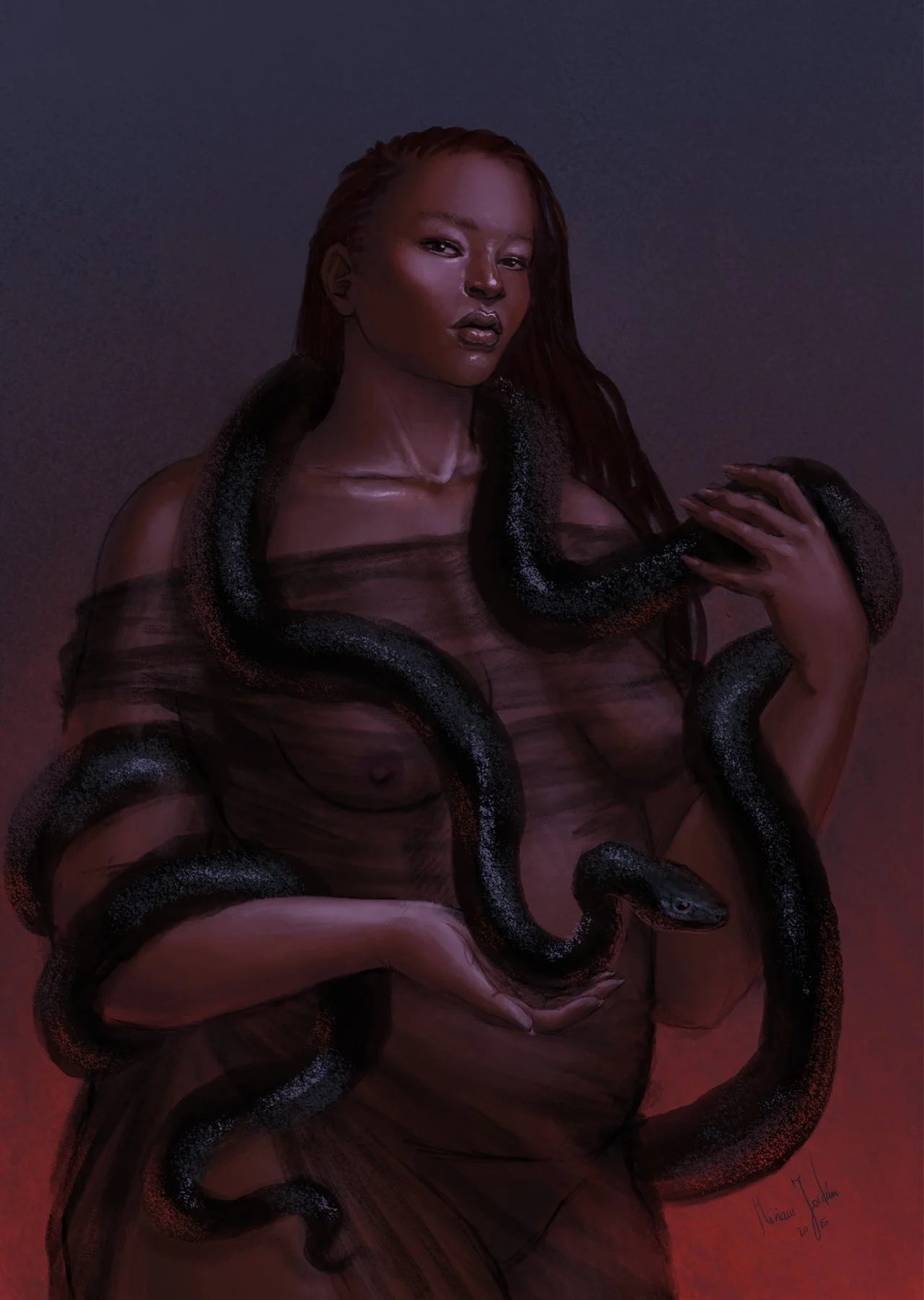 Sueño lúcido II. Ilustración digital, 2025