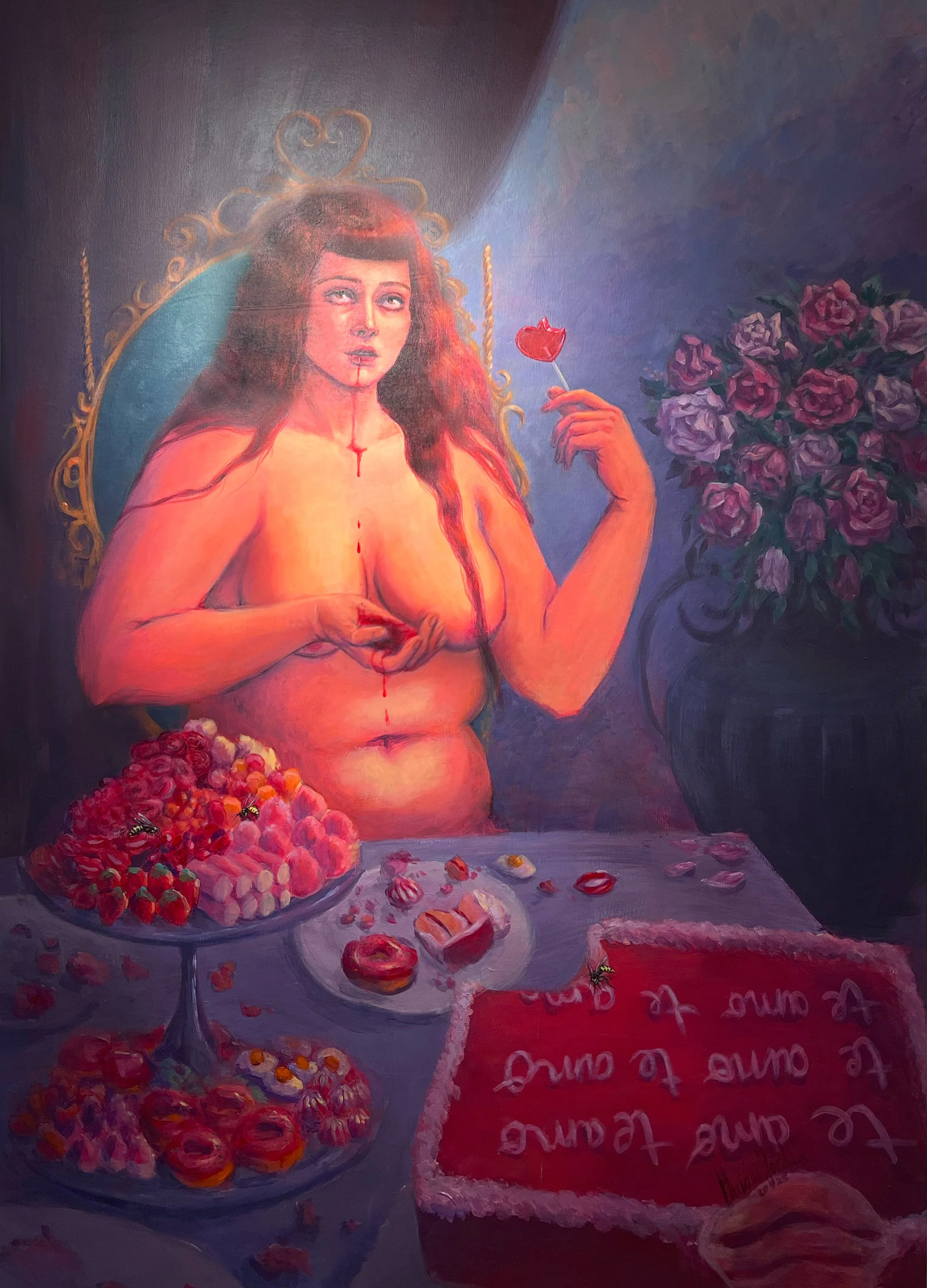 "Penitencia - Te amo" Acrílico s/lienzo 120x170cm, 2025