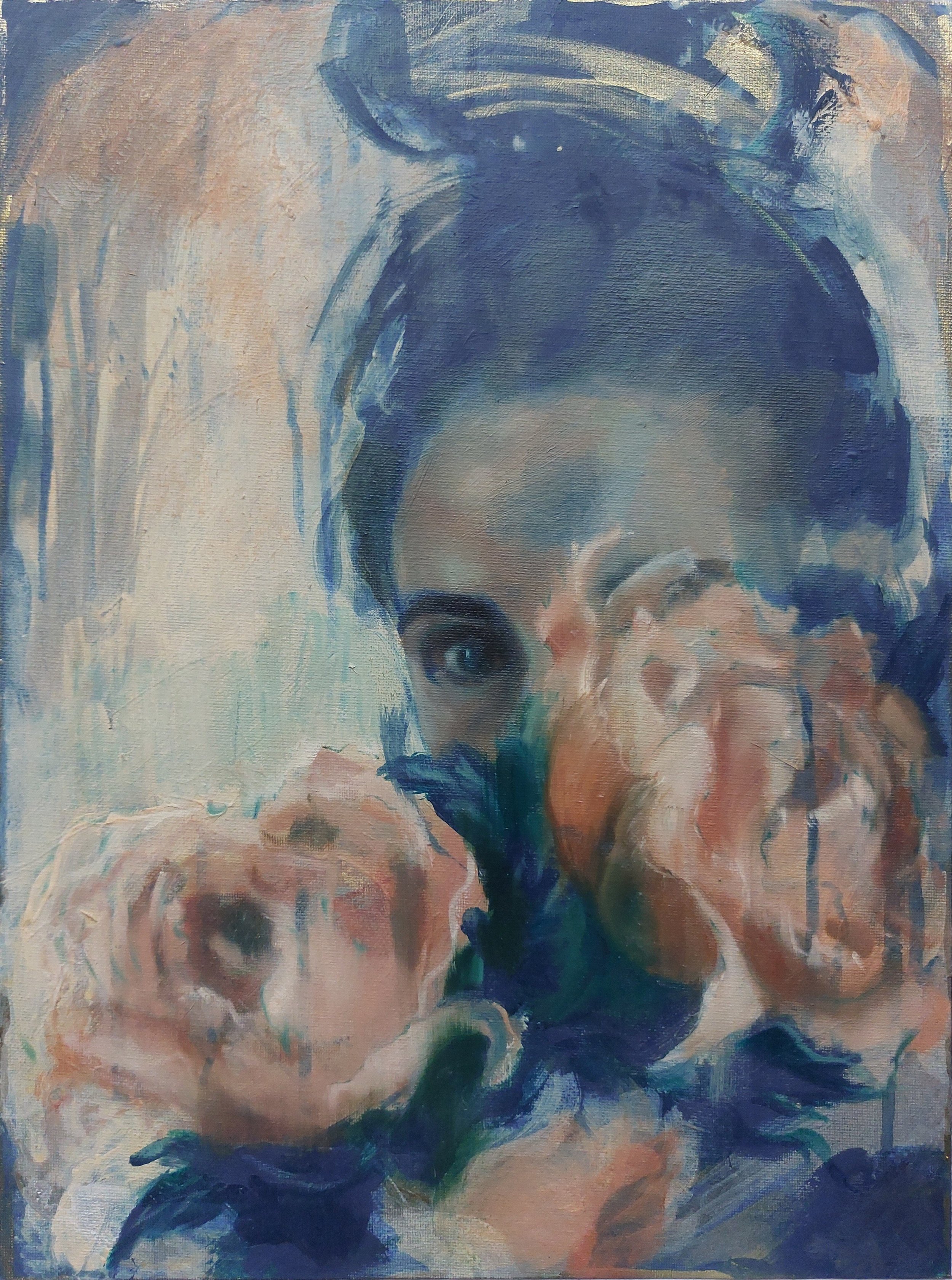 Held 2026
12 X 16 
Sold

Mixed Media & oil paint on canvas board