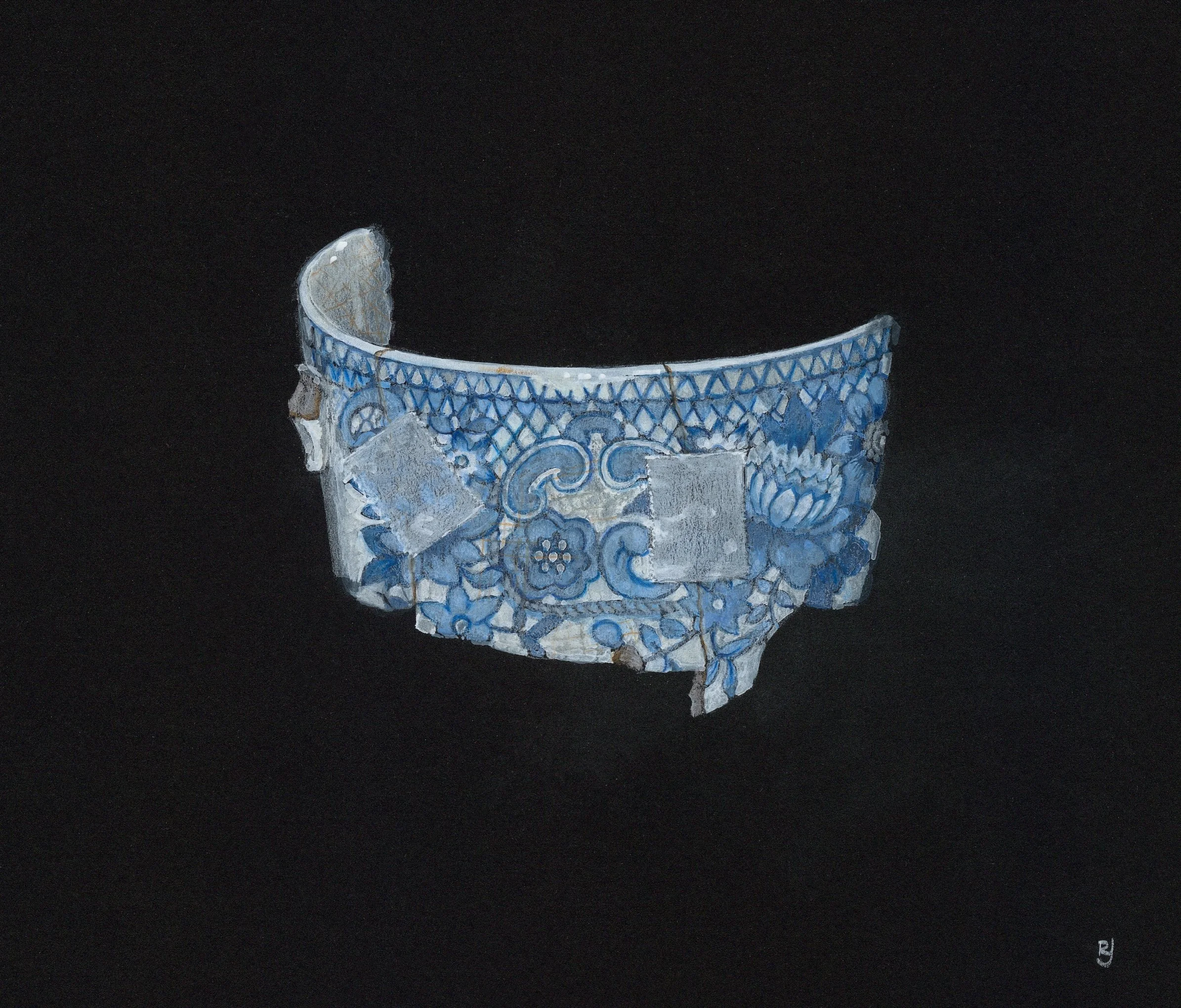 Rose Jones - Three Taped China Pieces .jpg