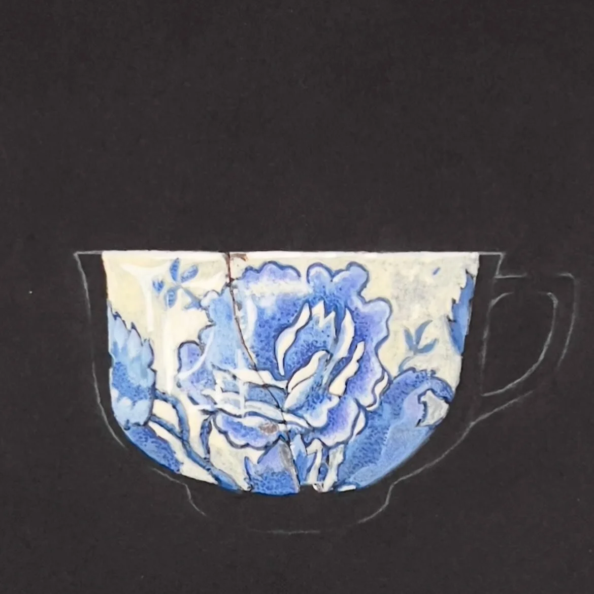 &lsquo;Two Pieces Reunited&rsquo; watercolour, gouache and a polychromos &lsquo;ghost&rsquo; outline.

Currently to be seen at the wonderful Royal West of England Academy Annual Open Exhibition.

When you start finding pieces of pottery and china in 