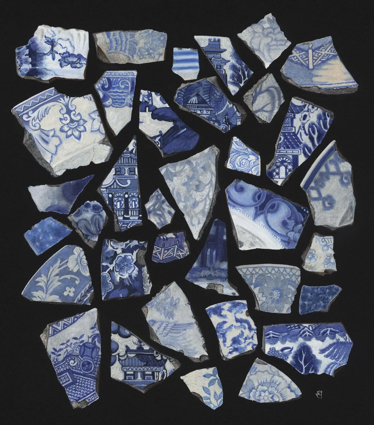 I still find fragments of blue and white pottery in the garden, not many these days though. 
Have they all been found? 
Do we need to dig up the lawn? 
There&rsquo;s something about finding these tiny bits of history that makes me keep looking for th