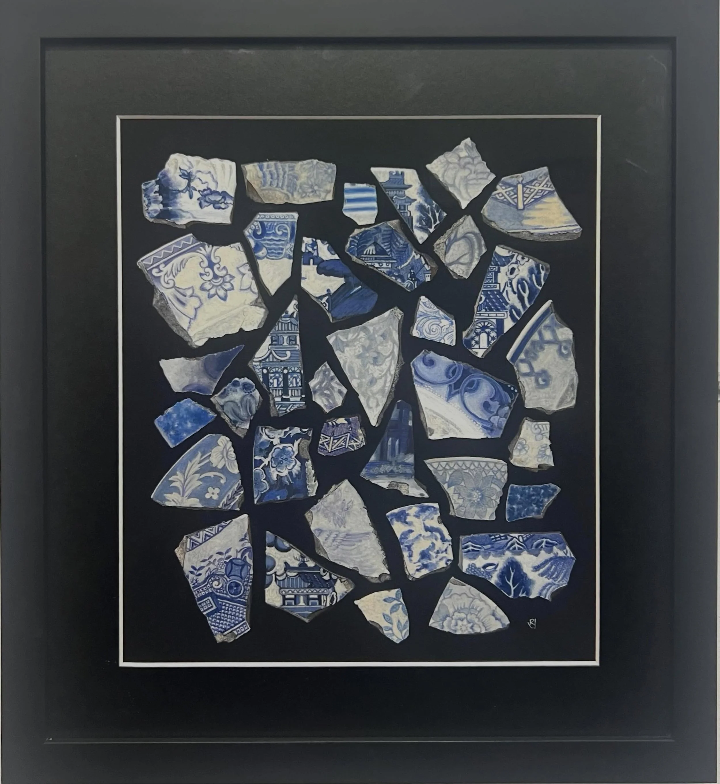 &lsquo;Thirty-Six Pieces from a Staffordshire Garden&rsquo; is currently to be seen in the Brampton Museum and Gallery, selected for the 2026 Open Art and Craft Exhibition.

Featuring some of the many pieces pieces of blue transferware I&rsquo;ve fou