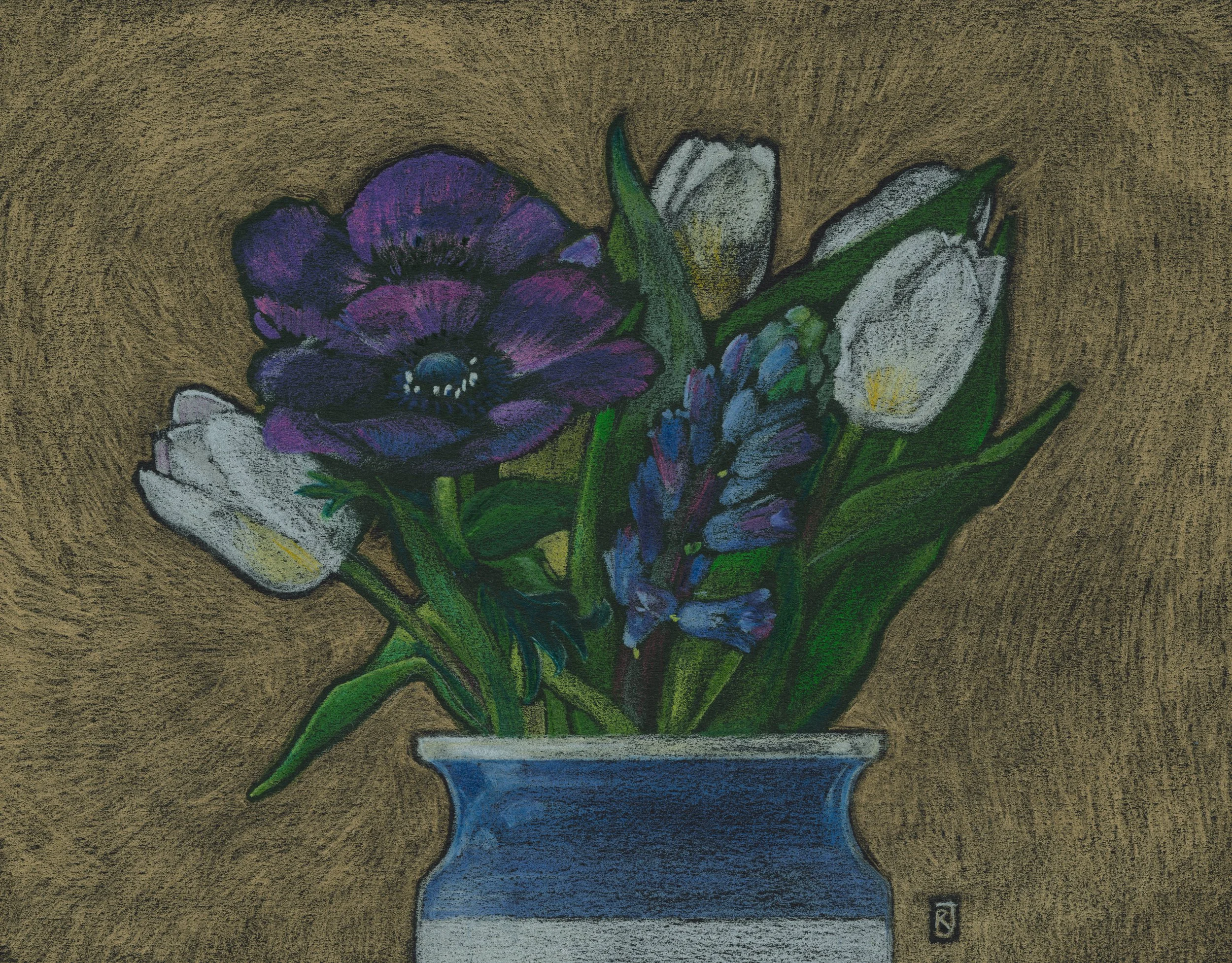 Rose Jones - Gold with Striped Vase copy.jpg