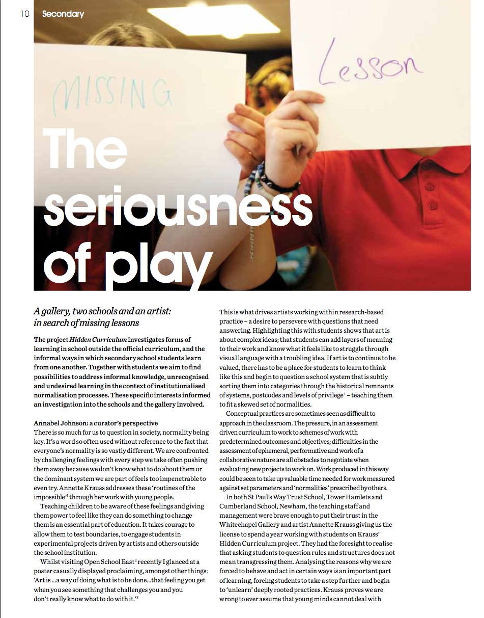 The Seriousness of Play