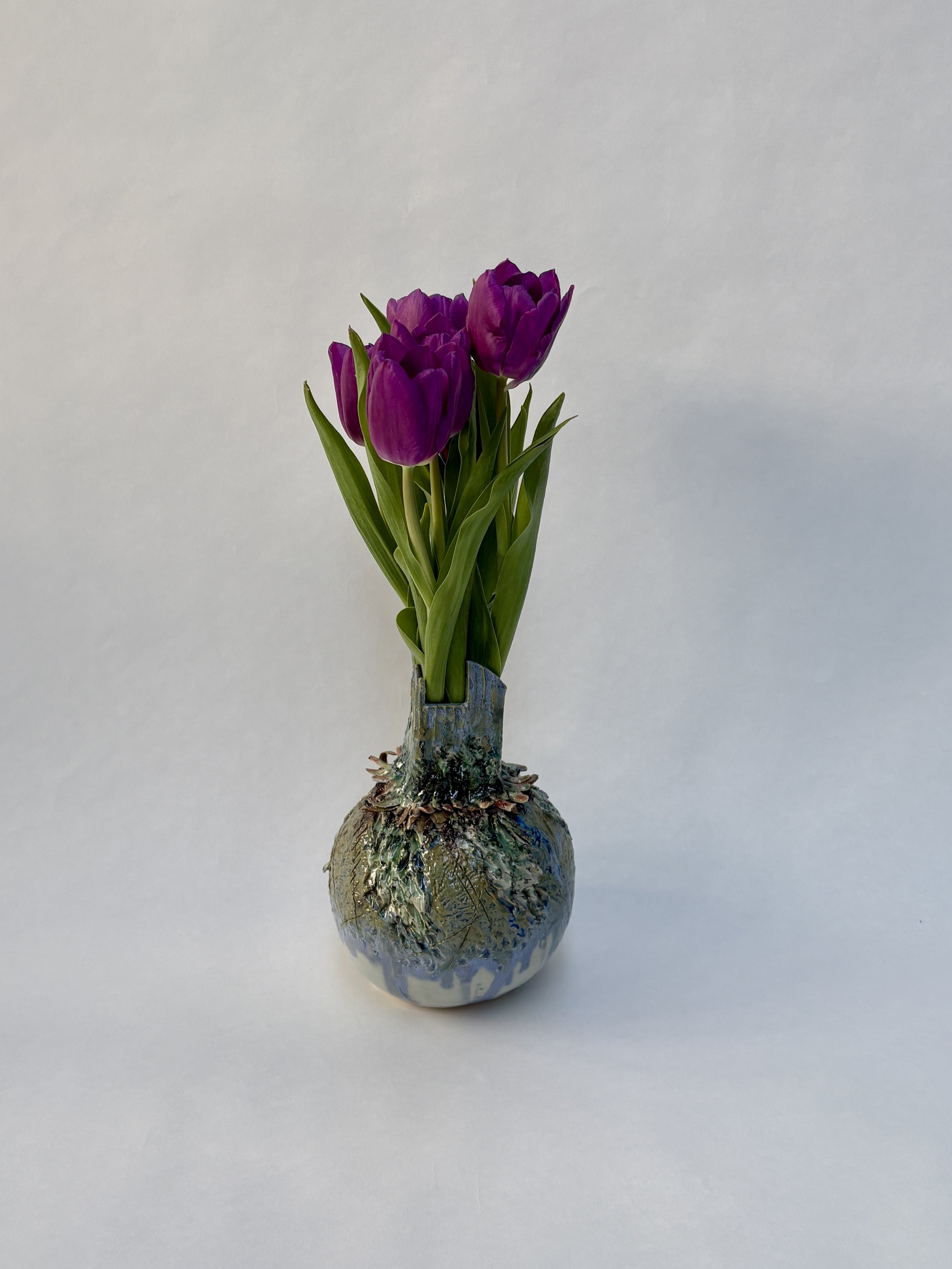 Wave battered coast Spherical Vase