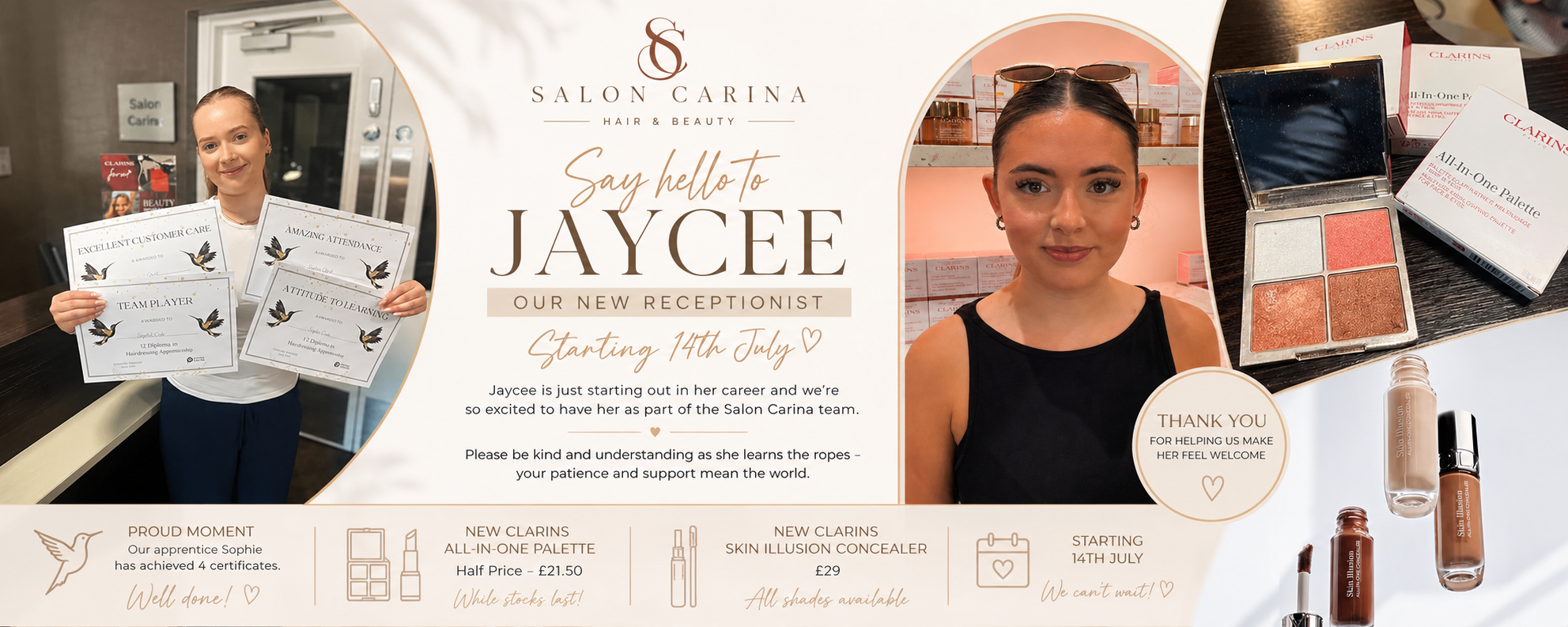       
  
    ☀️ Salon Carina | July Newsletter  Welcome to July!  We hope you've all been making the most of the beautiful weather! June certainly brought the sunshine, and we loved welcoming so many of you into the salon. We hope our air conditioni