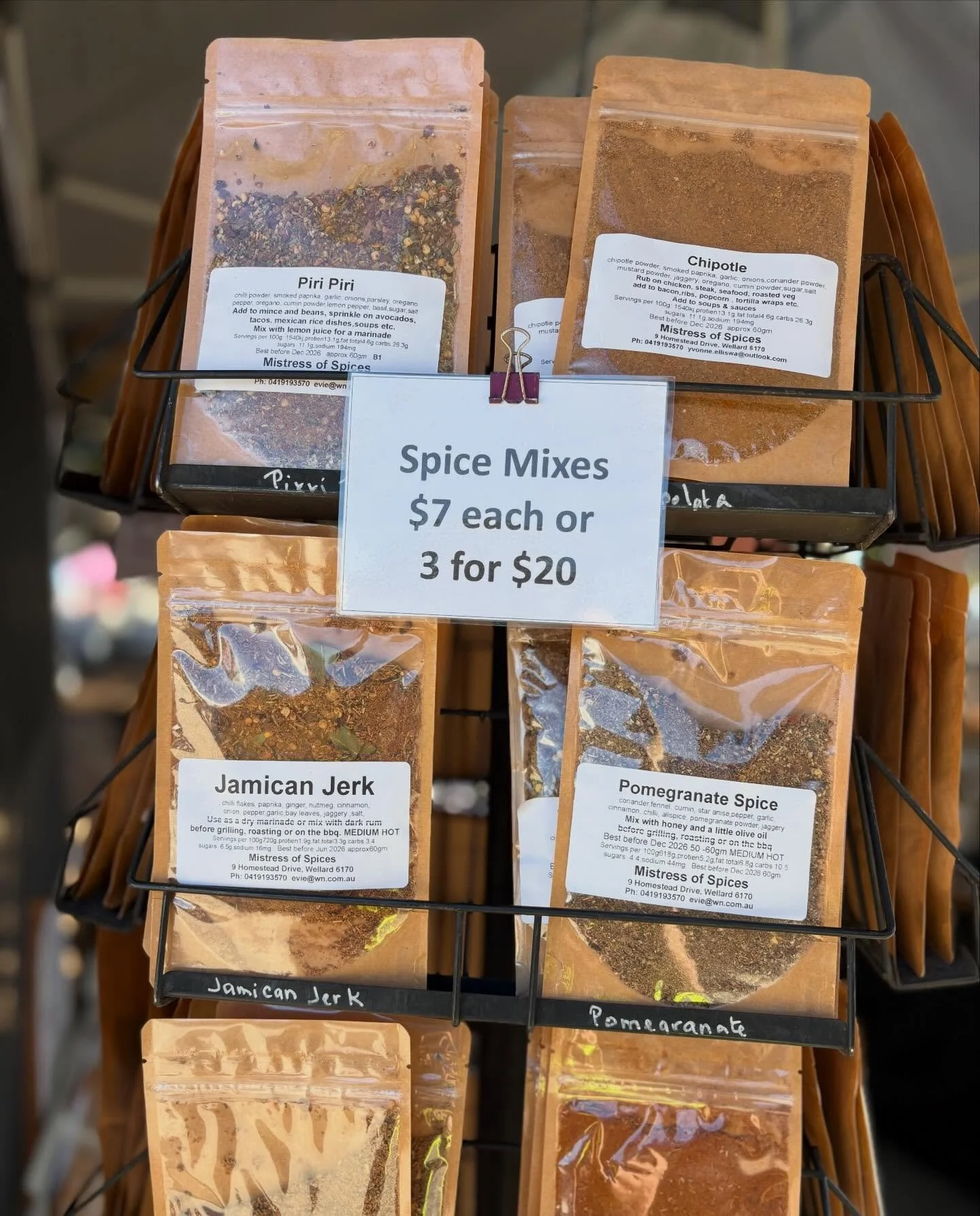 Turn up the heat 🔥🫚🌶️
Visit Mistress of Spices at Manning Road Farmers Market and explore her incredible range of aromatic blends, handcrafted spice mixes, rubs and seasonings. Her range also includes delicious spicy peanut butter, pickles, sauces