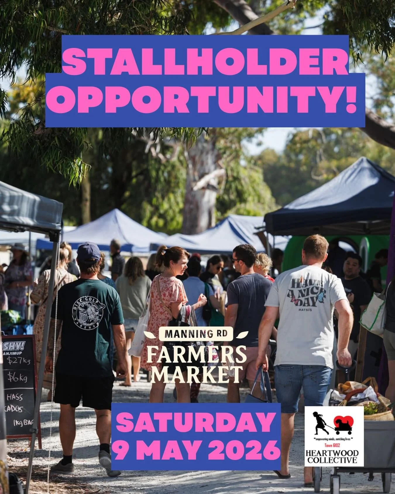 🌸 Stallholder Opportunity &ndash; Mother&rsquo;s Day at Manning - Saturday 9 May 2026 🌸

Manning Road Farmers Market, together with People Helping People, is inviting vintage stallholders, booksellers, clothing racks &amp; pre-loved treasures to jo